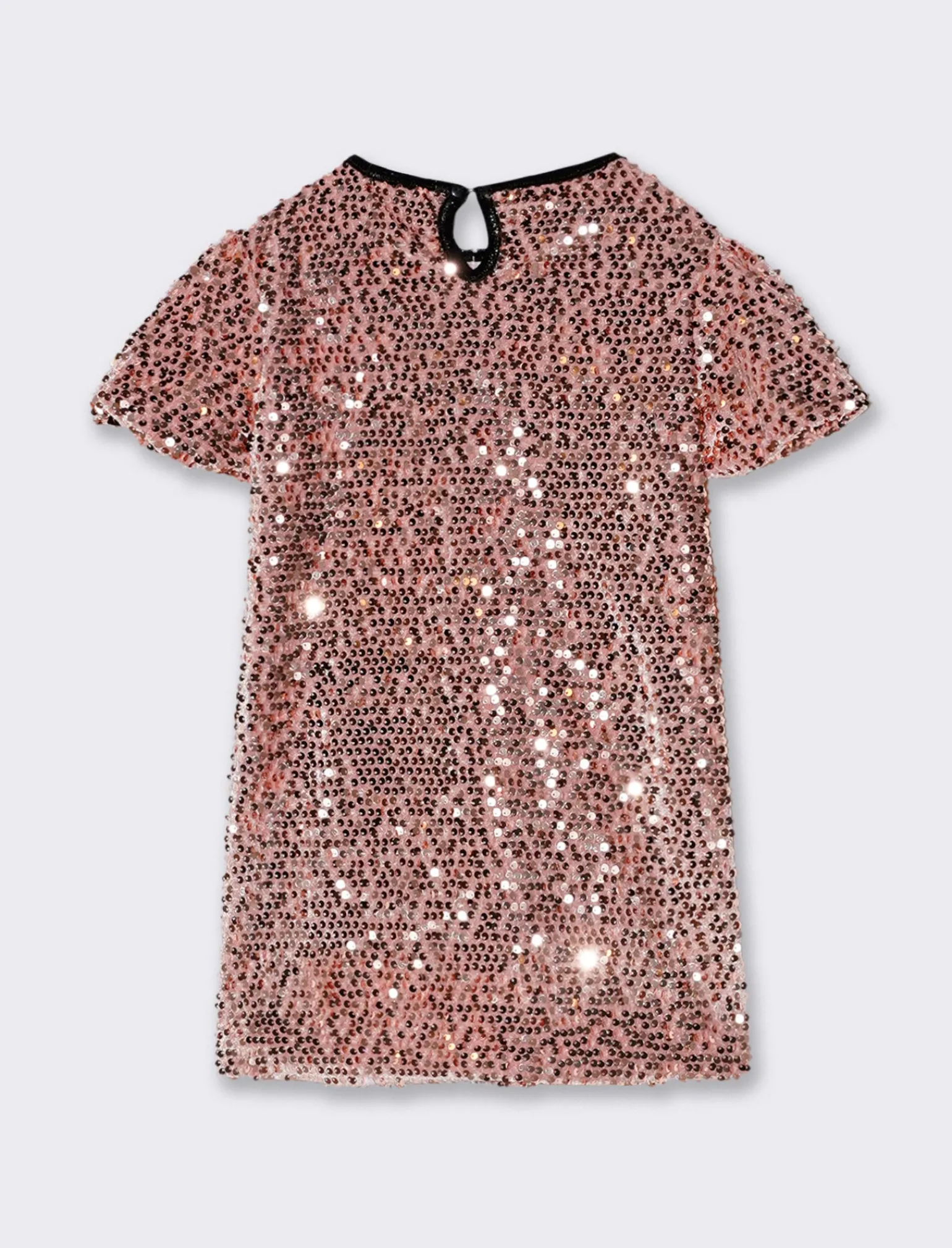 Piazza Italia Bambina | Abiti E Tute<Abito elegante da bambina in tessuto velour con paillettes - Rosa