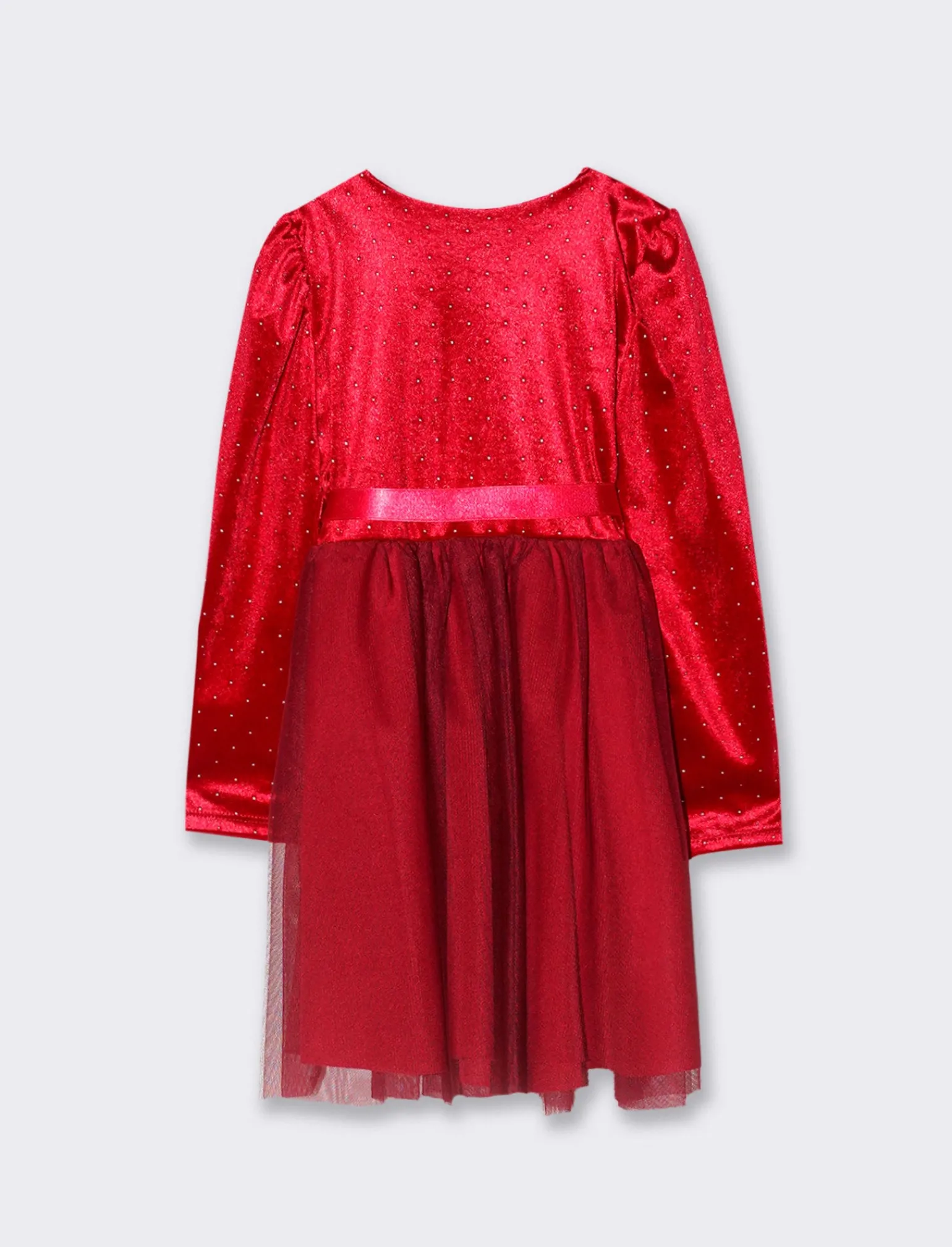 Piazza Italia Bambina | Abiti E Tute<Abito in tessuti combinati con borchiette metalliche - Bordeaux