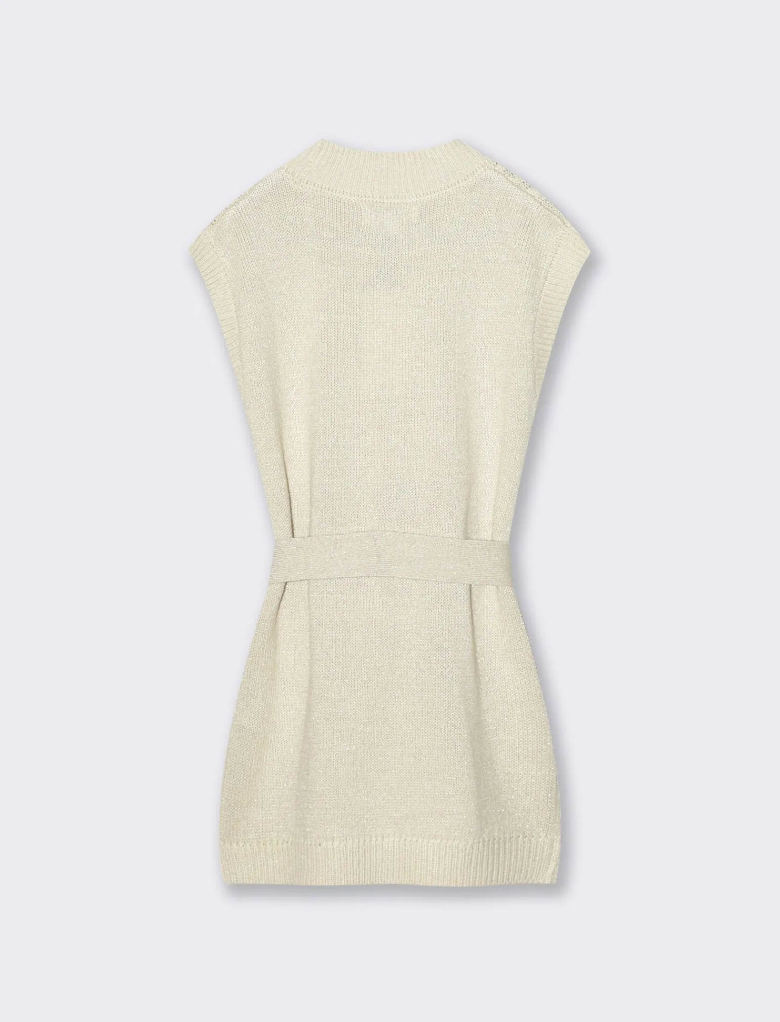 Piazza Italia Bambina | Abiti E Tute<Abito smanicato in maglia e filo metallizzato da bambina - Beige