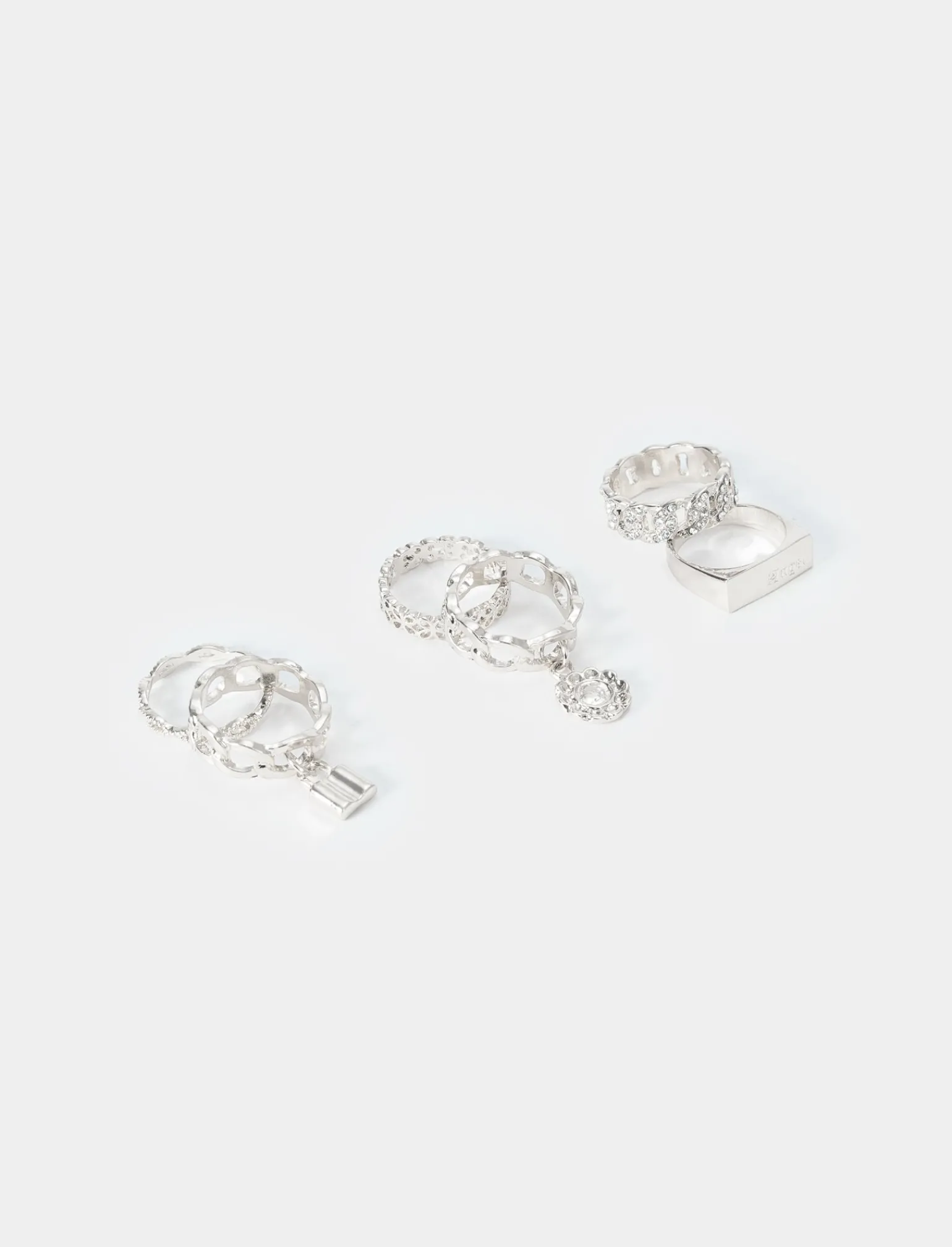 Donna Piazza Italia Donna<Anelli da donna con strass da 6 pezzi -