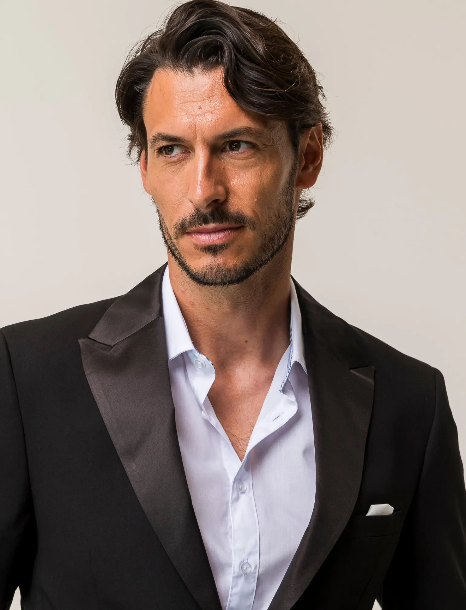 Uomo Piazza Italia Uomo | Giacche<Blazer da smoking con colletto a revers in raso -