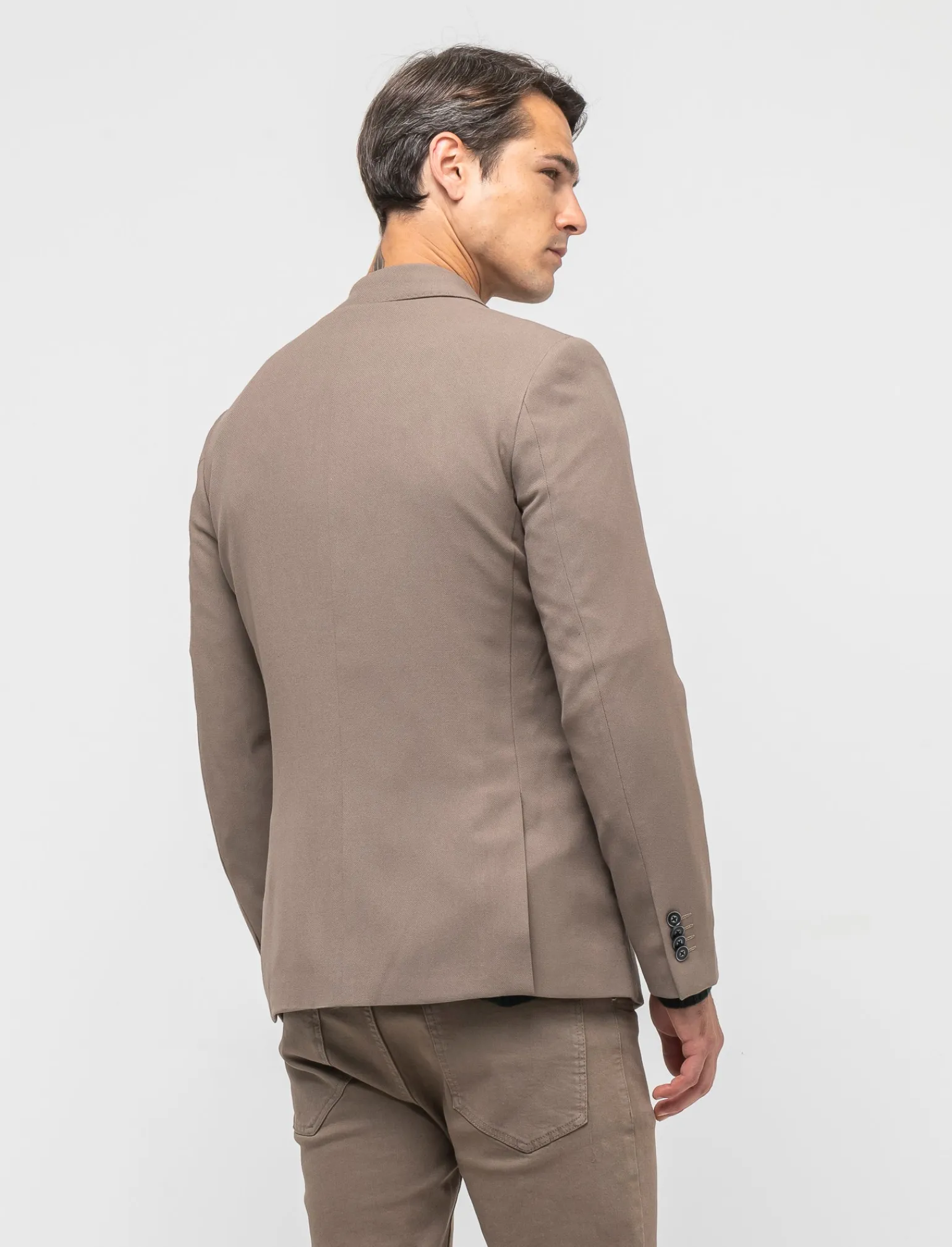 Uomo Piazza Italia Uomo | Giacche<Blazer doppio petto in tessuto strutturato formal fit - tortora