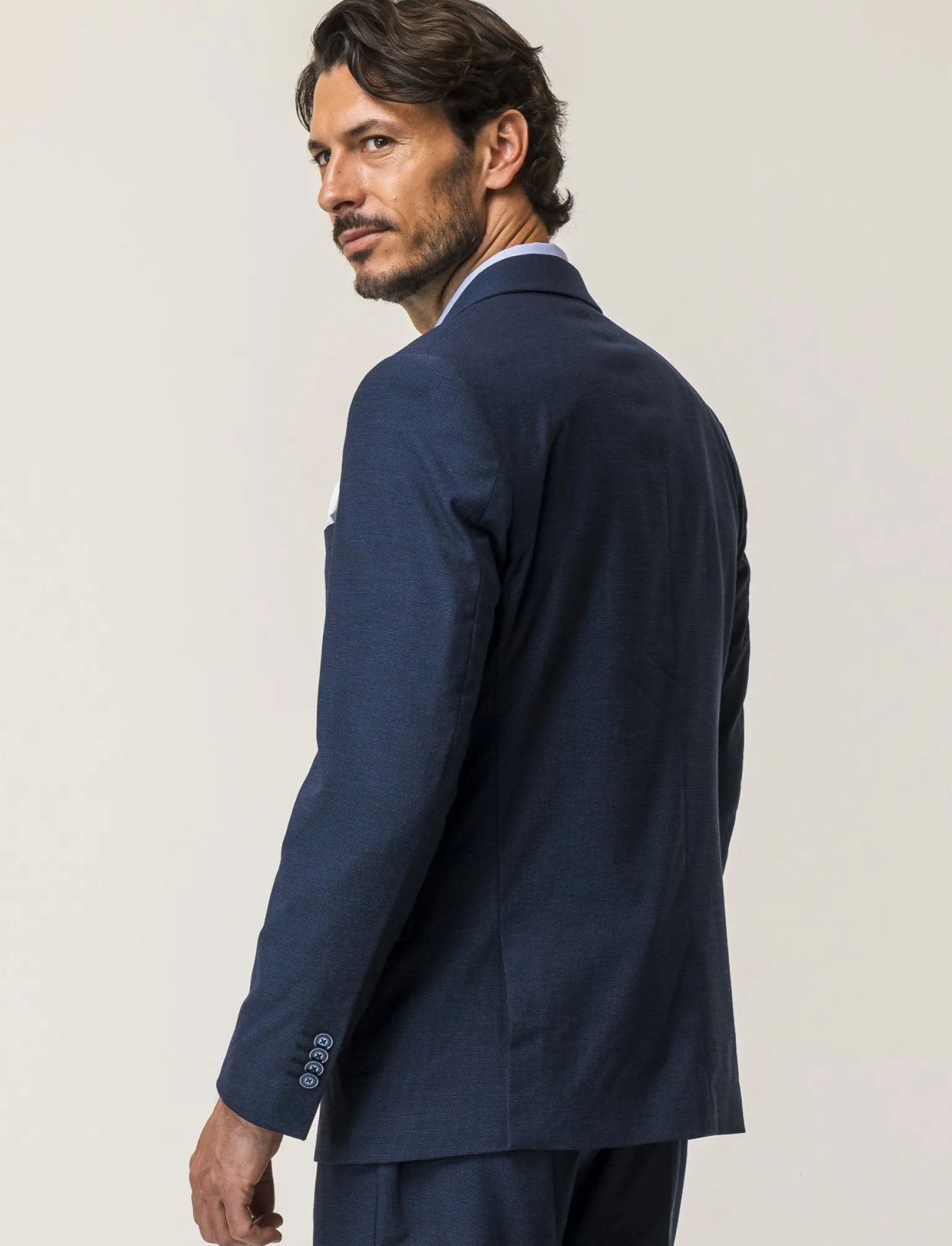 Uomo Piazza Italia Uomo | Giacche<Blazer formal fit con colletto a revers classici e tasca a filetto completa di pochette a contrasto -
