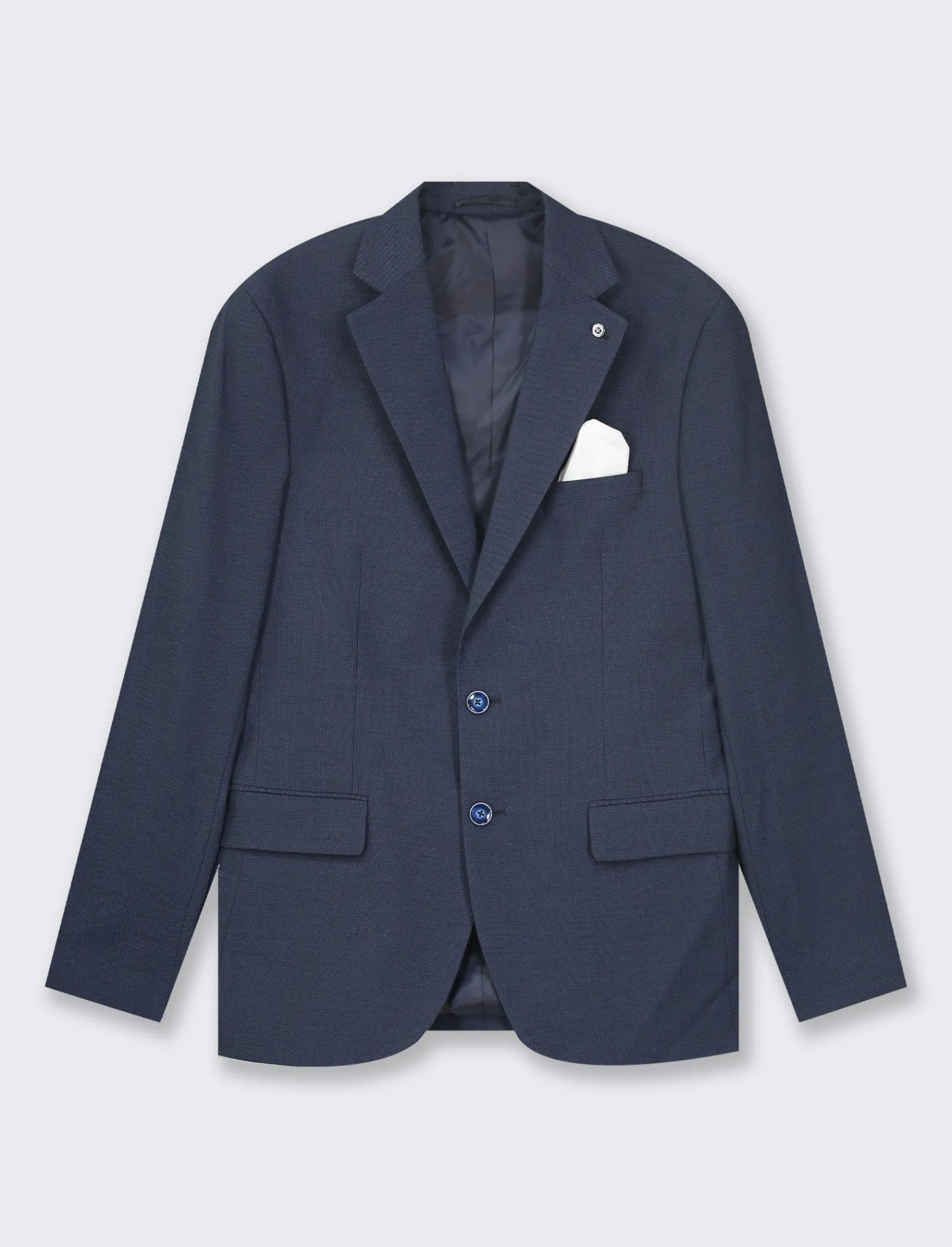 Uomo Piazza Italia Uomo | Giacche<Blazer formal fit con colletto a revers classici e tasca a filetto completa di pochette a contrasto -