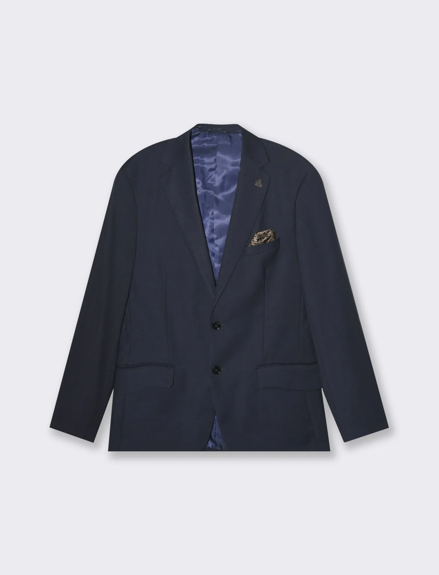 Uomo Piazza Italia Uomo | Giacche<Blazer in tessuto diagonale con colletto revers -