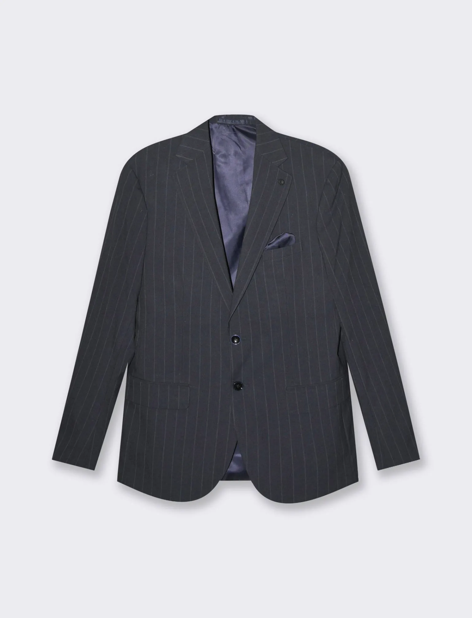 Uomo Piazza Italia Uomo | Giacche<Blazer in tessuto fantasia gessata con colletto a revers classici -