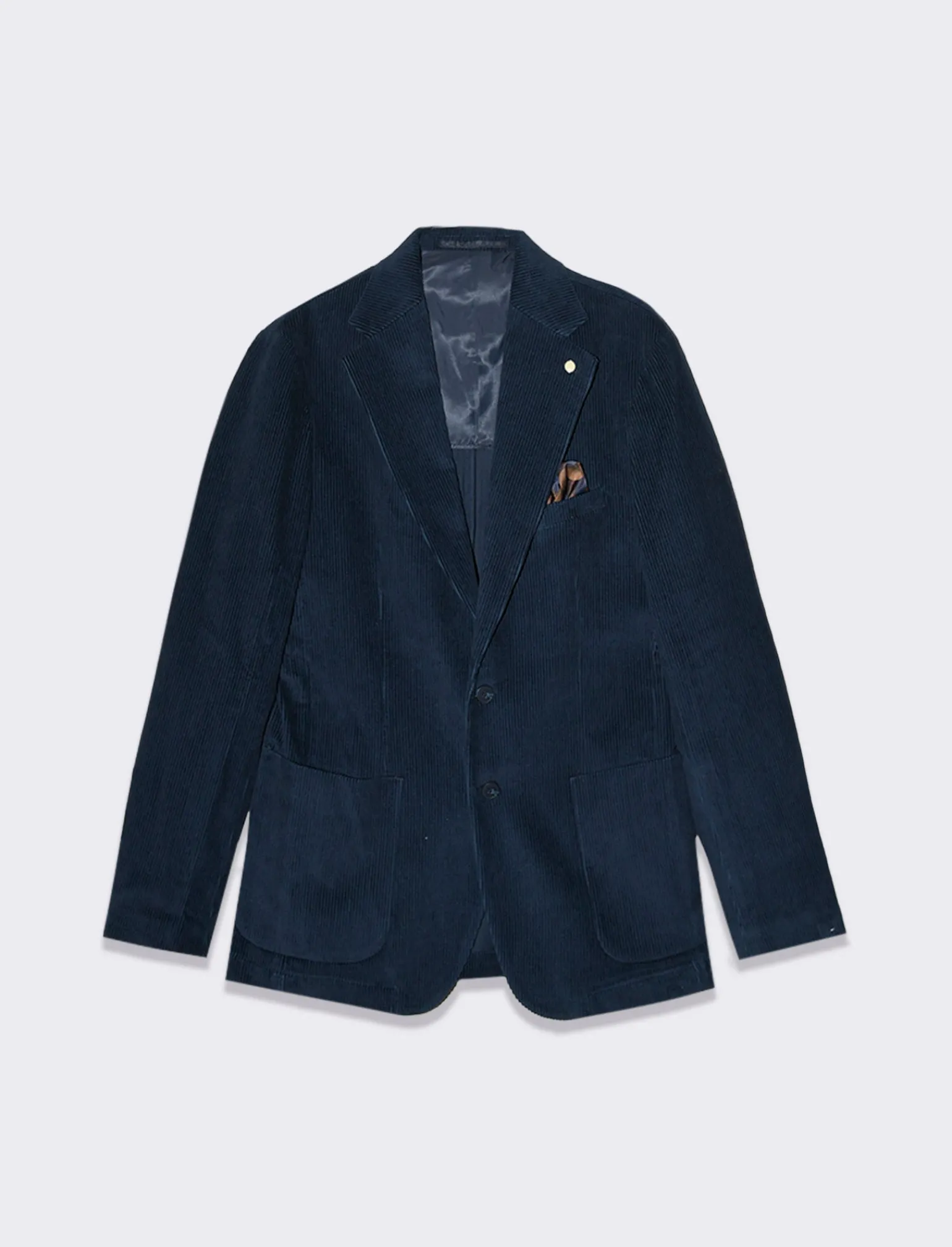 Uomo Piazza Italia Uomo | Giacche<Blazer in velluto, formal fit con rever classico - Blu