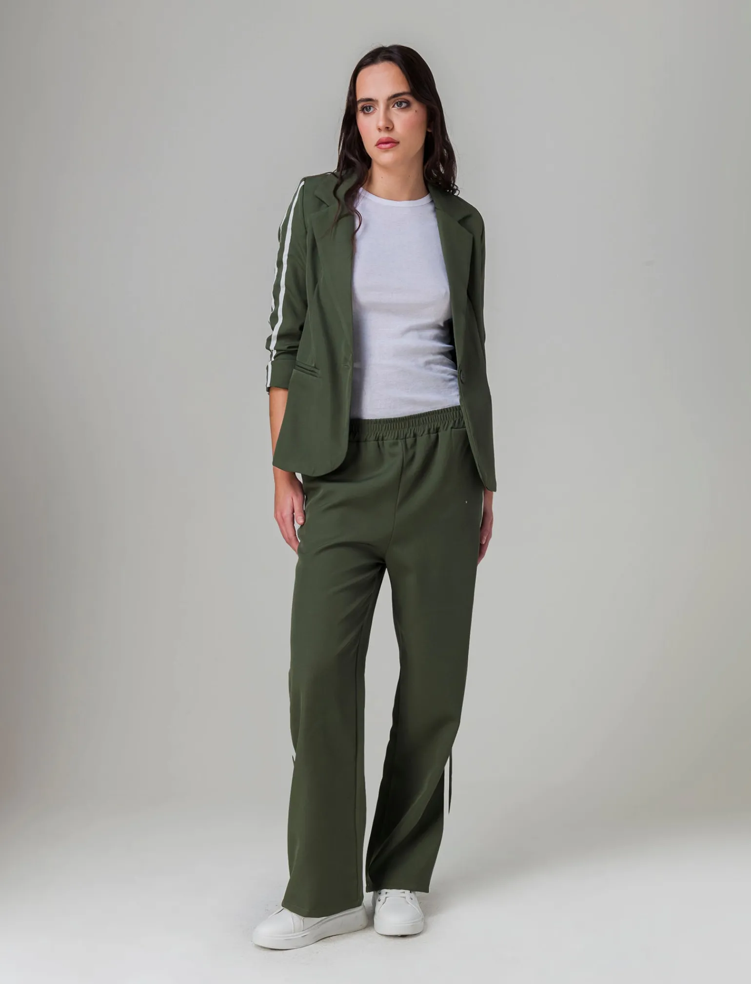 Donna Piazza Italia Giacche E Blazer<Blazer manica a 3/4 chiusura con bottone e tasche a taglio vivo -