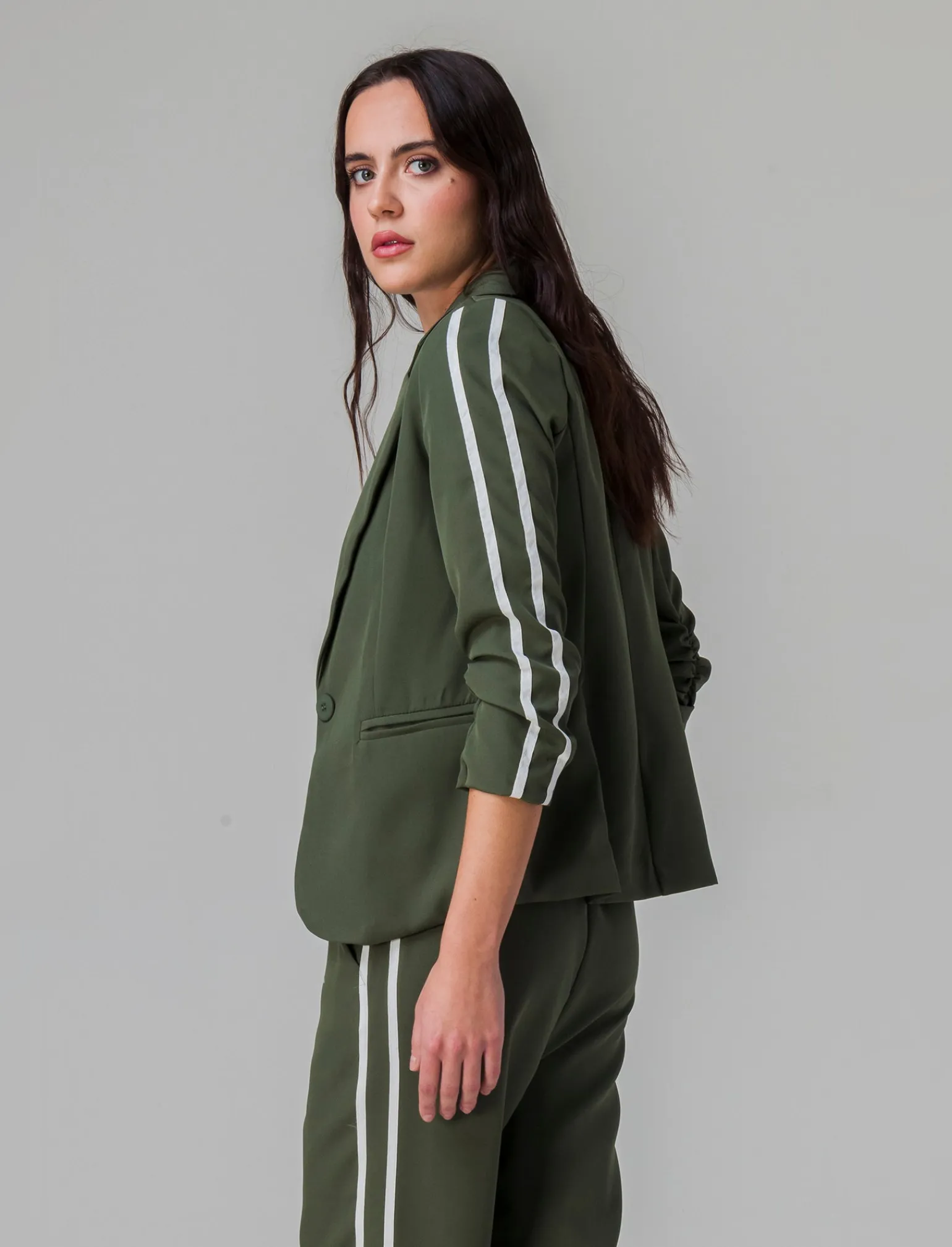 Donna Piazza Italia Giacche E Blazer<Blazer manica a 3/4 chiusura con bottone e tasche a taglio vivo -