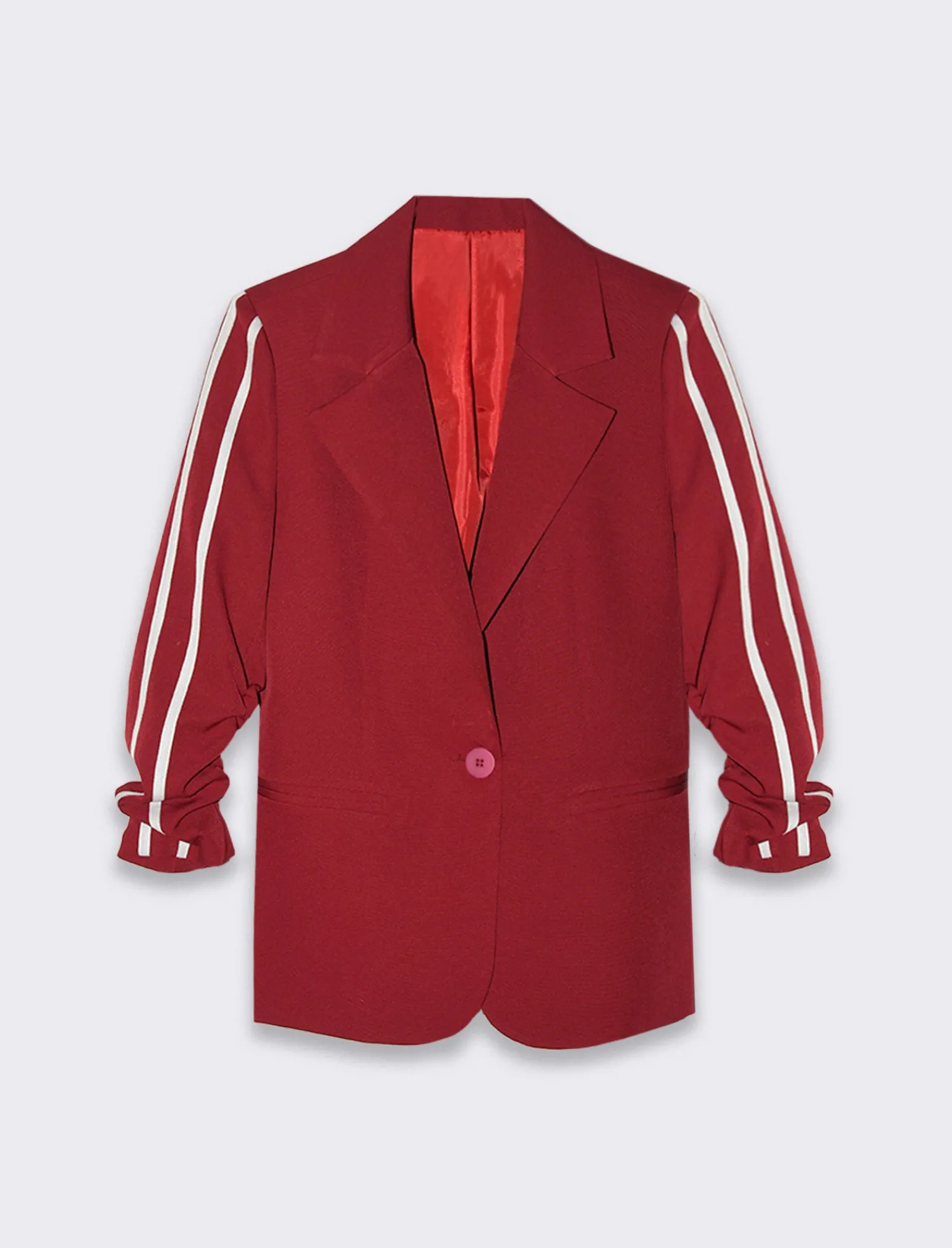 Donna Piazza Italia Giacche E Blazer<Blazer manica a 3/4 chiusura con bottone e tasche a taglio vivo - prugna