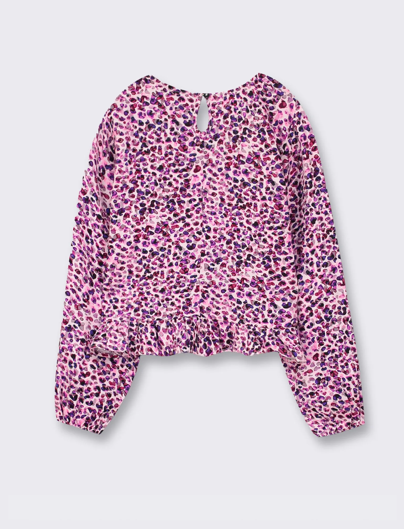 Piazza Italia Bambina | Camicie E Bluse<Blusa elegante in viscosa con stampa all over e balza asimmetrica sul davanti con apertura a goccia -