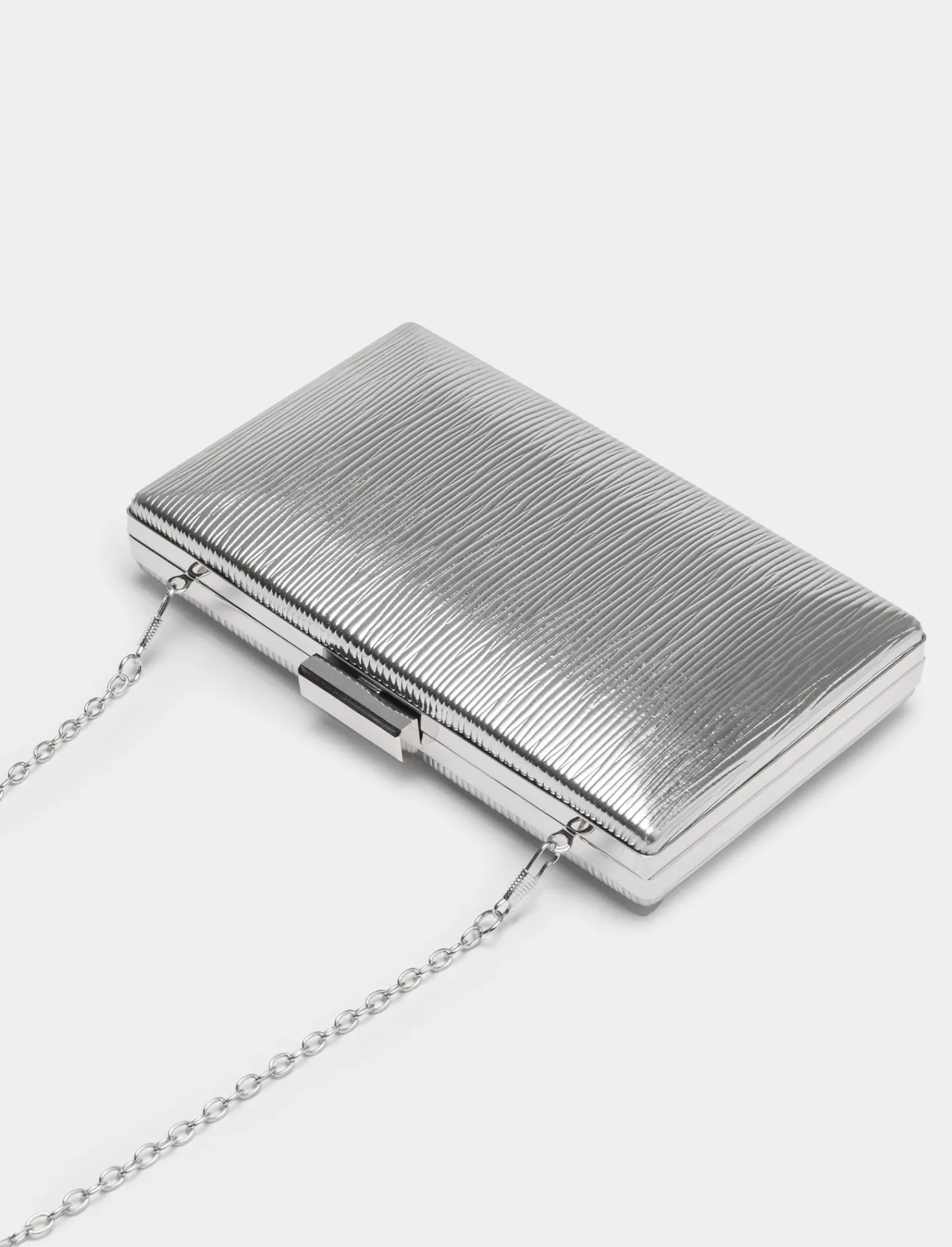 Donna Piazza Italia Donna | Borse E Zaini<Borsa da donna clutch in pvc effetto plissè con tracolla a catena -