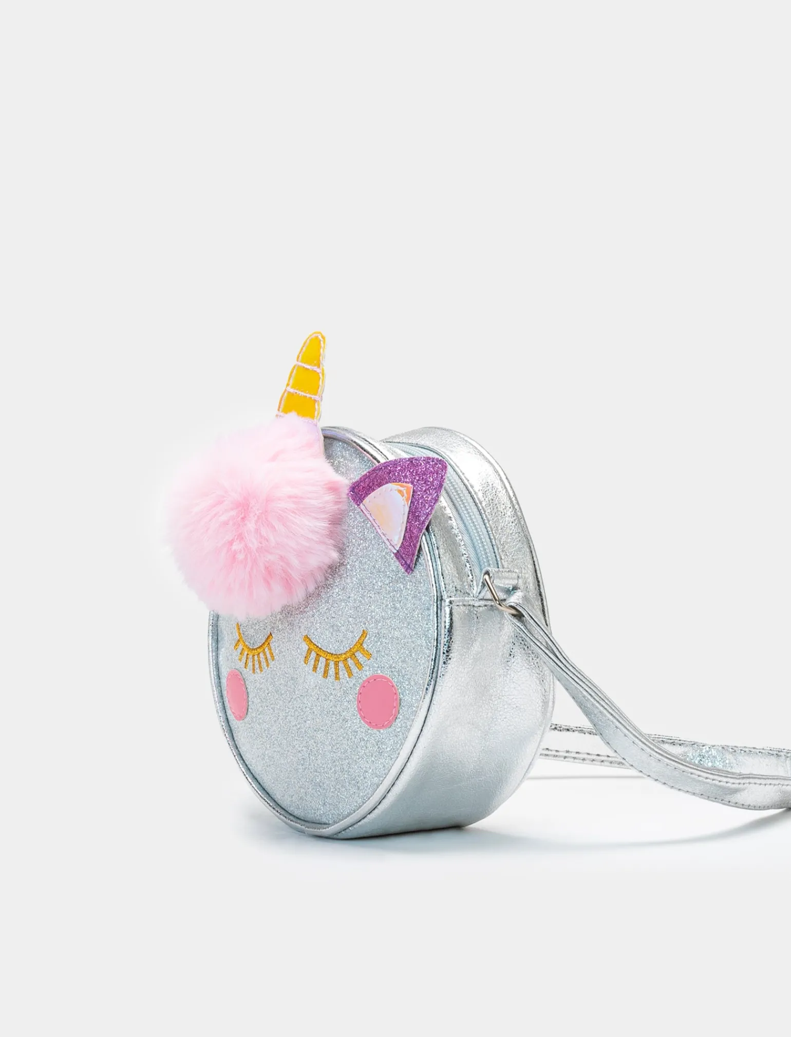 Piazza Italia Bambina | Borse E Zaini<Borsa tonda unicorno da bambina con pon pon -