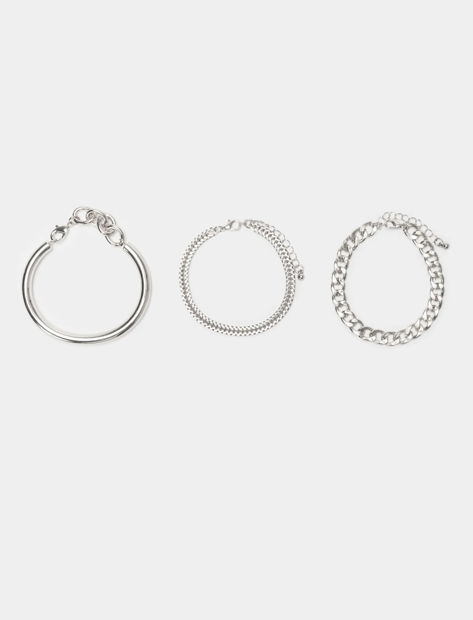 Donna Piazza Italia Donna | Bigiotteria<Bracciale da donna a 3 bracciali rigidi e catene -
