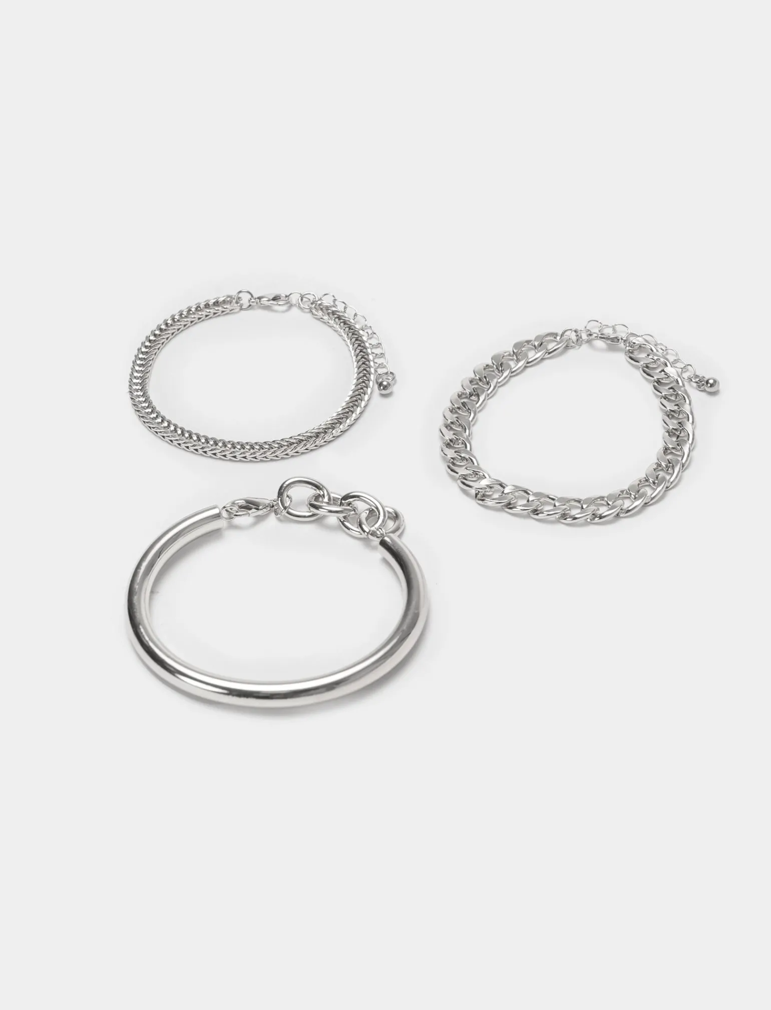 Donna Piazza Italia Donna | Bigiotteria<Bracciale da donna a 3 bracciali rigidi e catene -