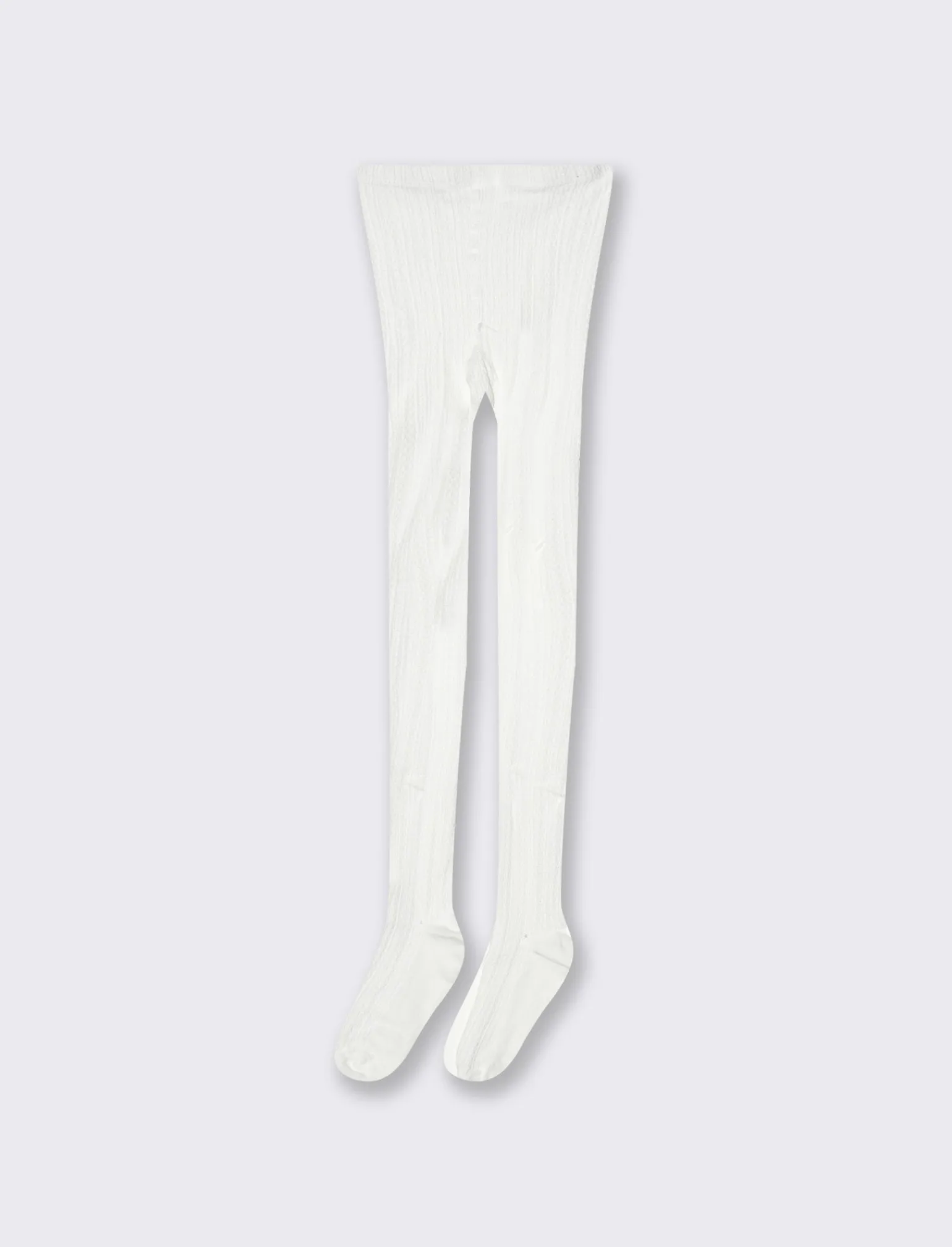 Piazza Italia Leggings E Jogger | Leggings E Jogger<Calza con lavorazione a treccine da bambina - Bianco sporco