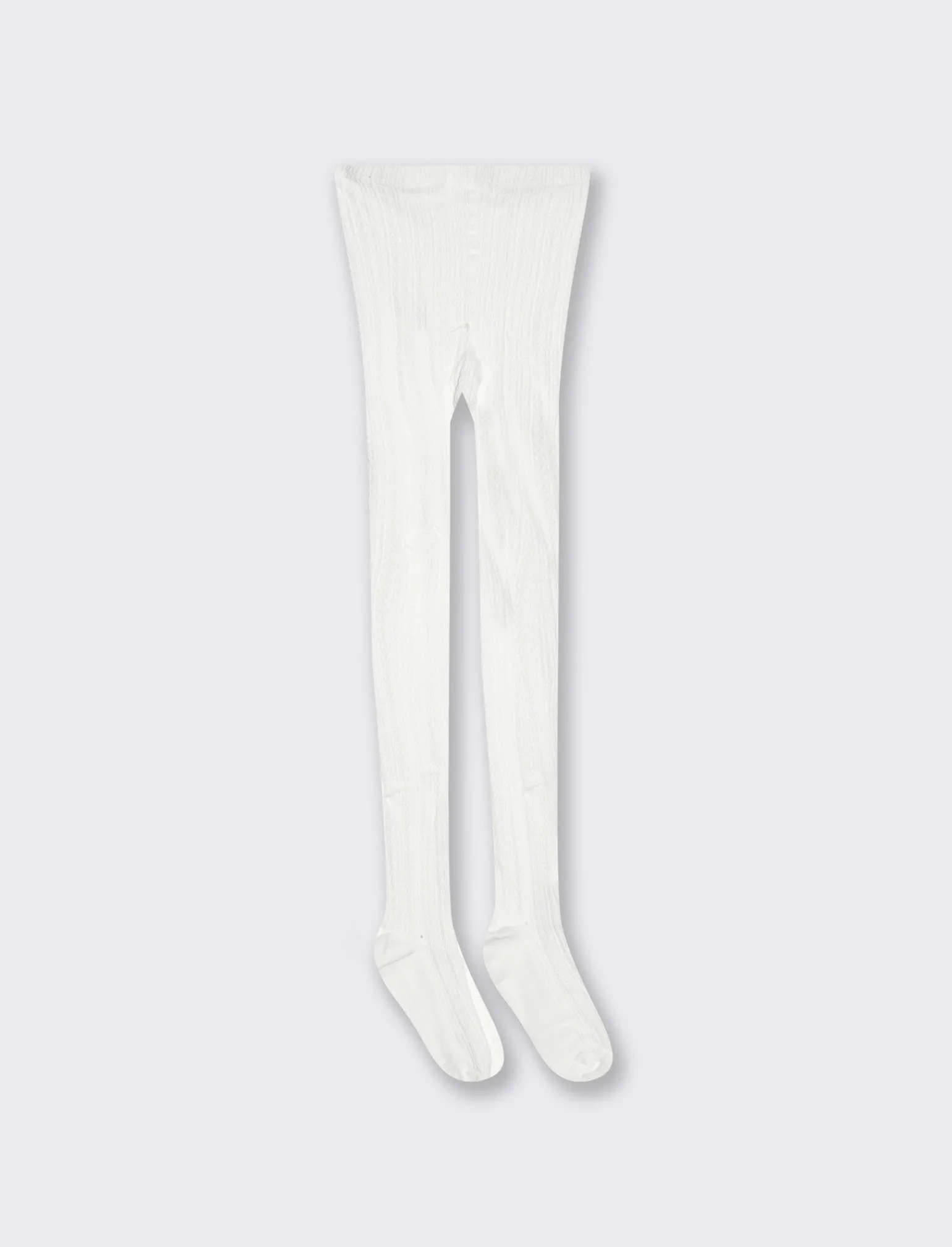 Piazza Italia Leggings E Jogger | Leggings E Jogger<Calza con lavorazione a treccine da bambina - Bianco sporco
