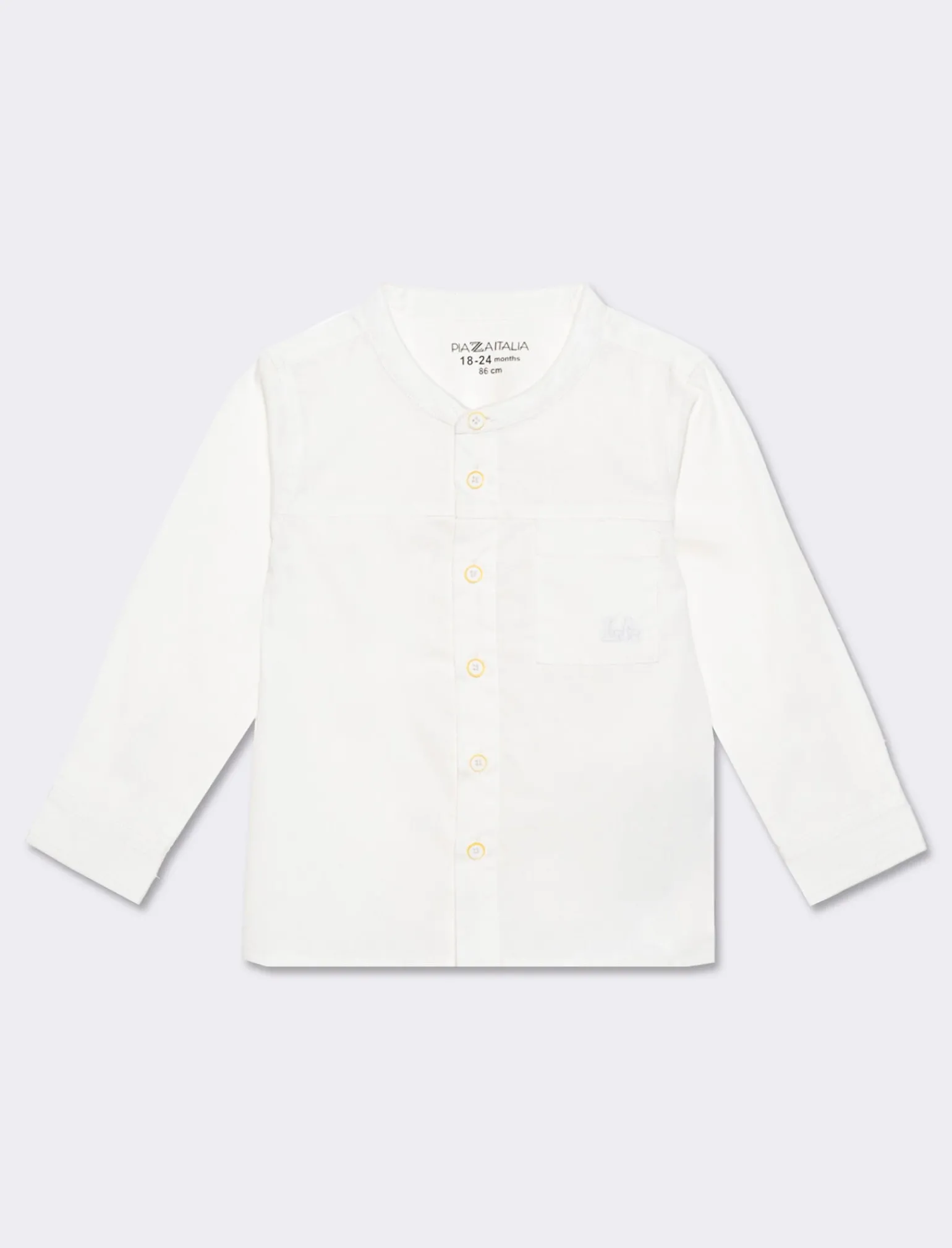 Piazza Italia Camicie<Camicia 100% cotone stile coreano, con tasca e ricamo frontale. vestibilità regular - sporco