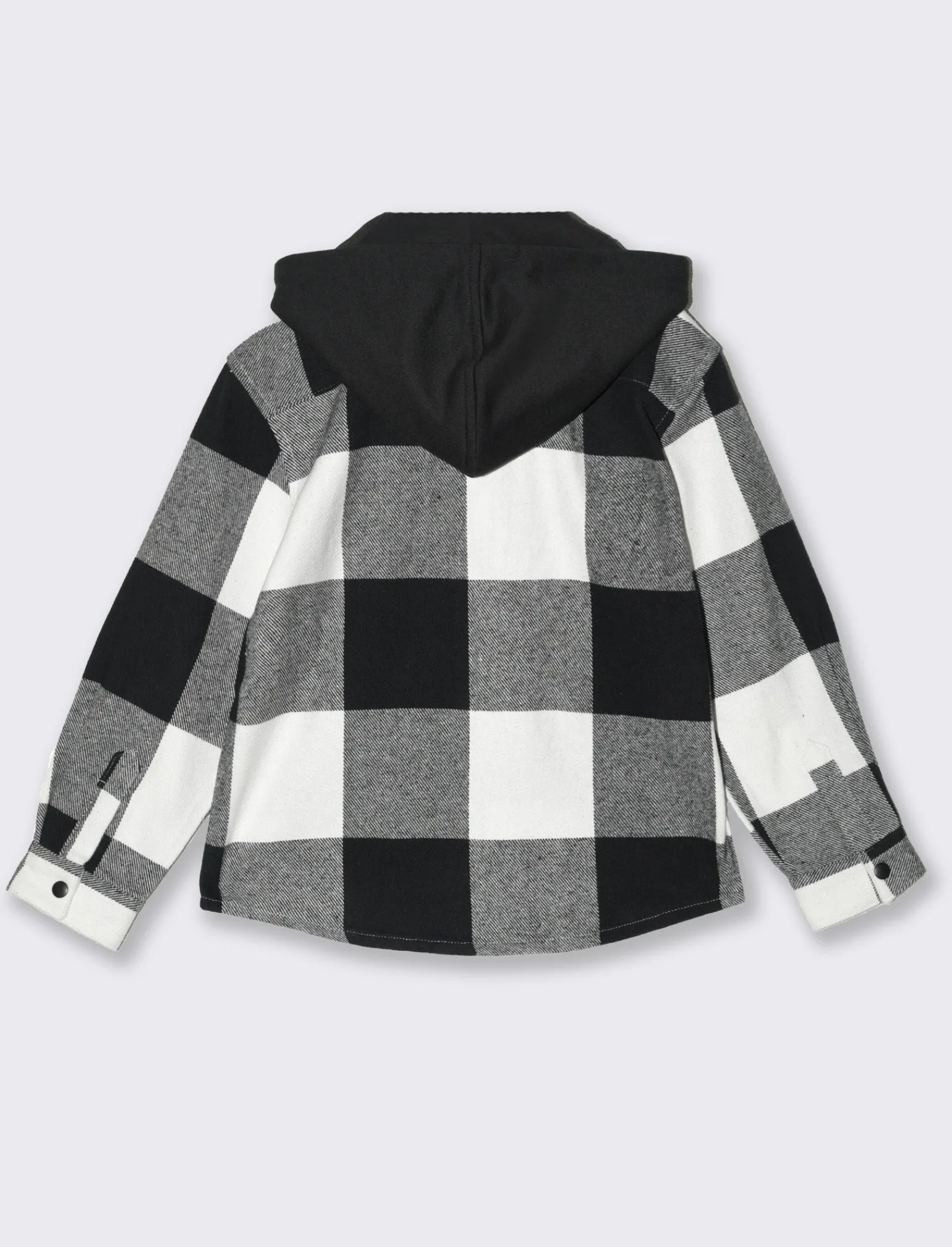 Bambino Piazza Italia Bambino | Camicie<Camicia a quadri in flanella con cappuccio in felpa e tascone sul davanti - Fantasia