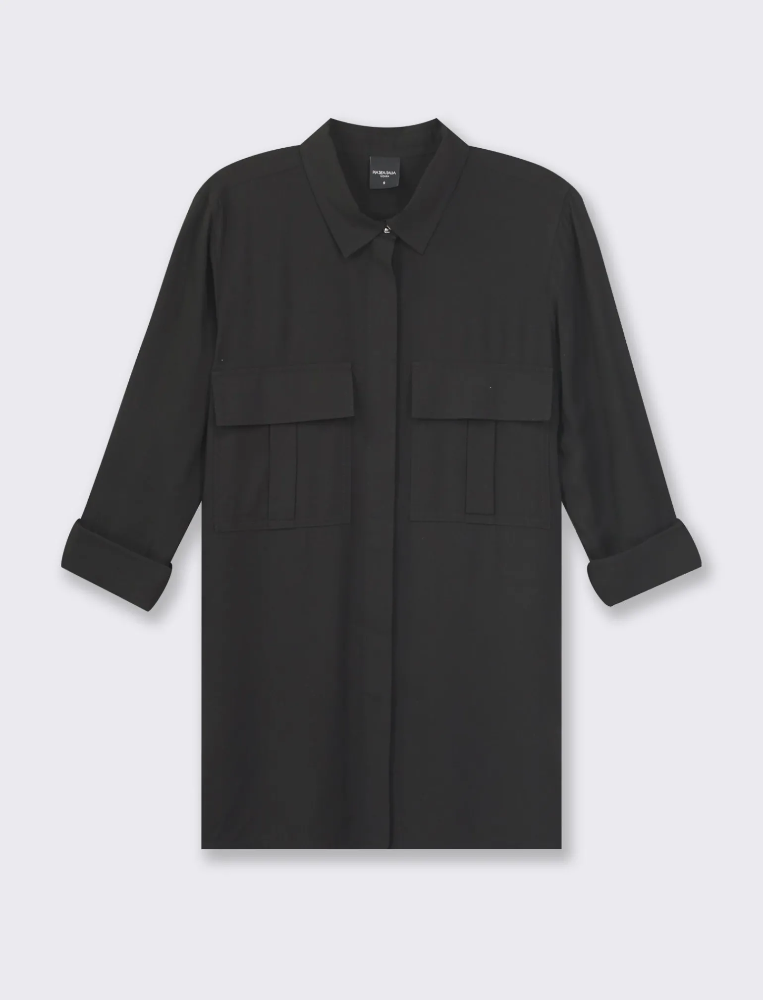 Donna Piazza Italia Donna | Camicie E Casacche<Camicia basica con tasconi applicati e aletta su manica e spalle vestibilità regular -