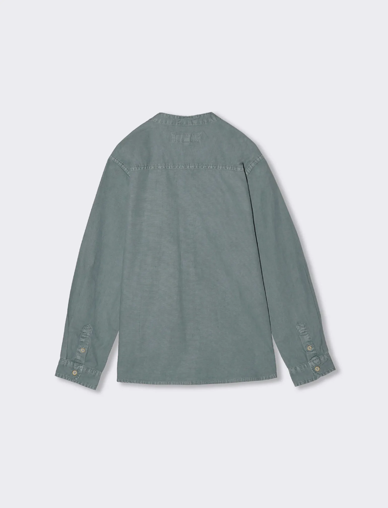 Bambino Piazza Italia Bambino | Camicie<Camicia con collo coreano con tintura a freddo, perfetto per completare un look casual - cenere
