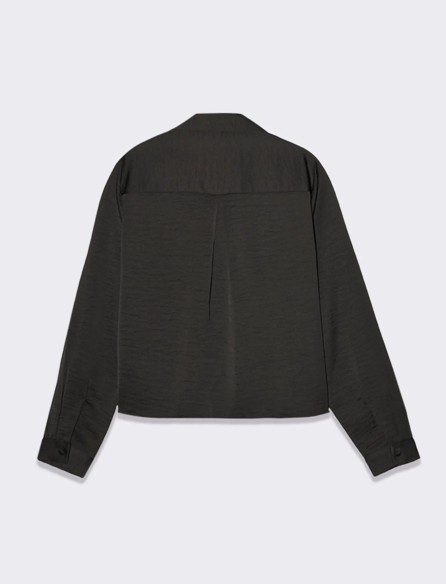 Donna Piazza Italia Donna | Camicie E Casacche<Camicia crop a manica lunga con scollo a V in satin -