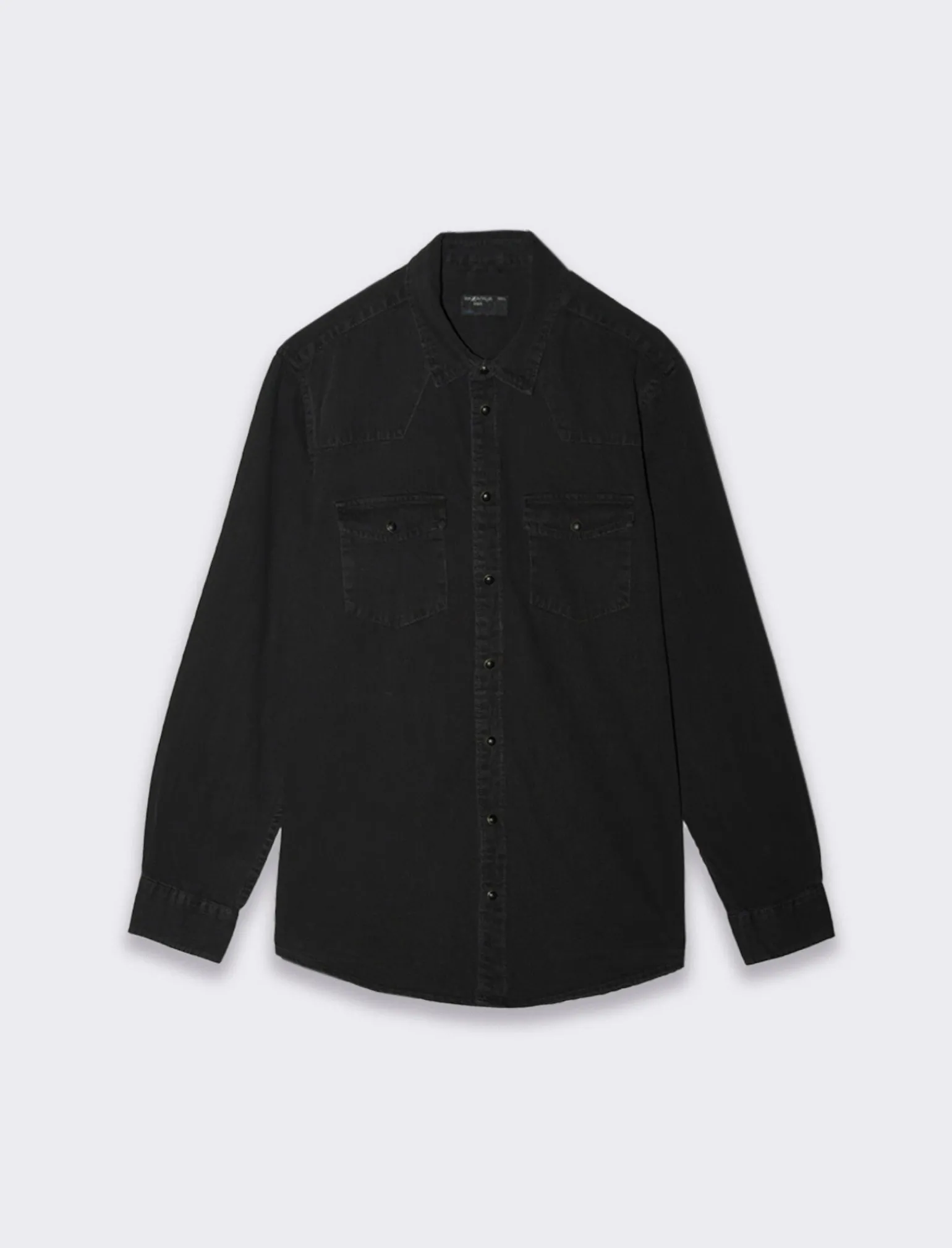 Uomo Piazza Italia Uomo | Camicie<Camicia in denim regular fit colletto arevers e maniche lunghe -