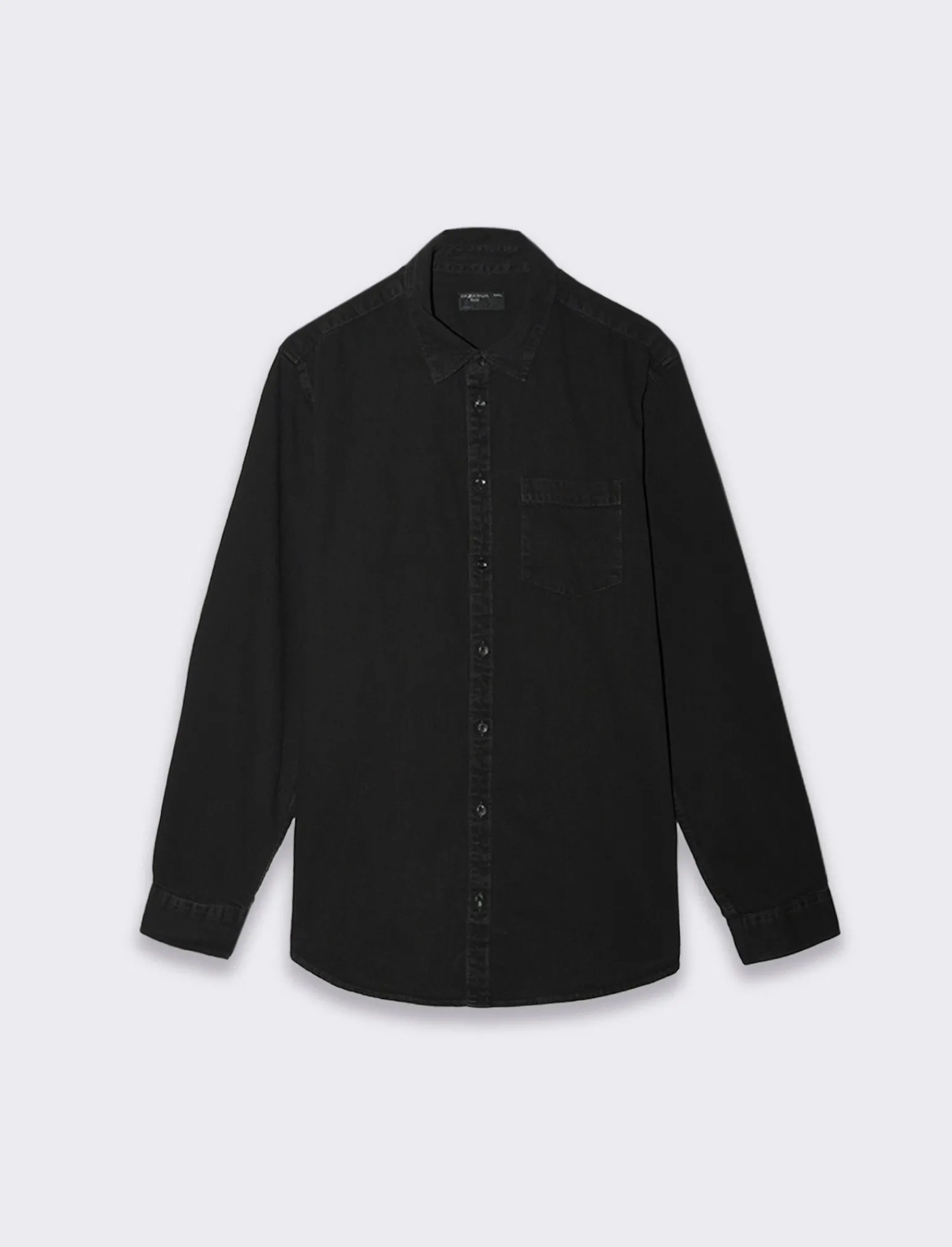Uomo Piazza Italia Uomo | Camicie<Camicia in denim regular fit colletto revers a maniche lunghe -