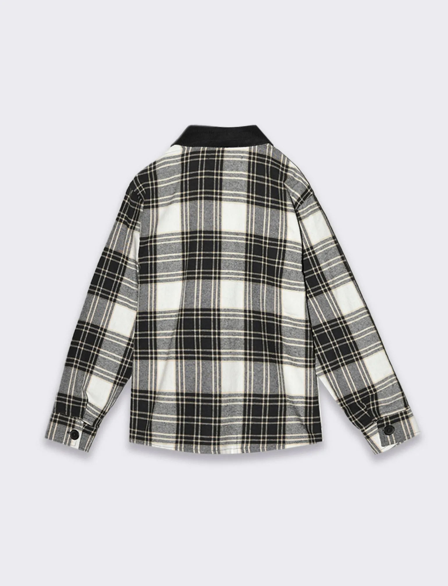 Bambino Piazza Italia Bambino | Camicie<Camicia in flanella a quadri con tasche frontali a colletto in contrasto - Fantasia