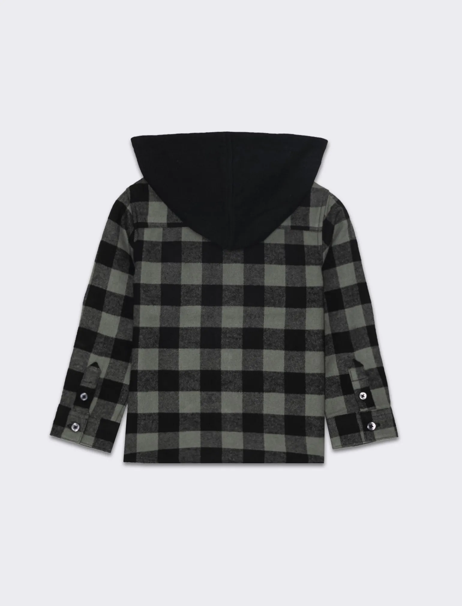 Piazza Italia Neonato | Camicie<Camicia in flanella con cappuccio con bottoncini e tasca in velluto - Fantasia