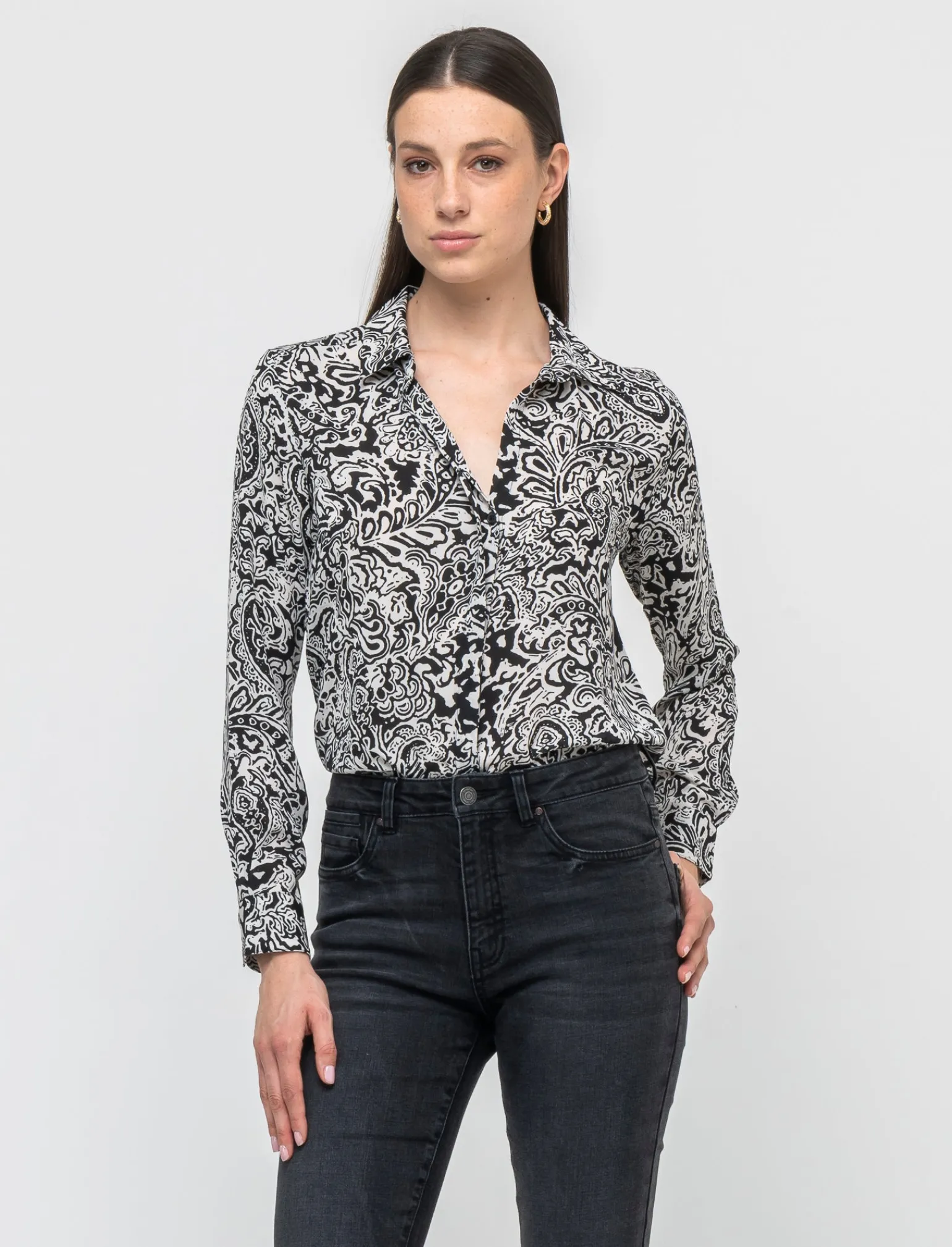 Donna Piazza Italia Donna | Camicie E Casacche<Camicia in georgette stampata in diverse fantasie - var 1