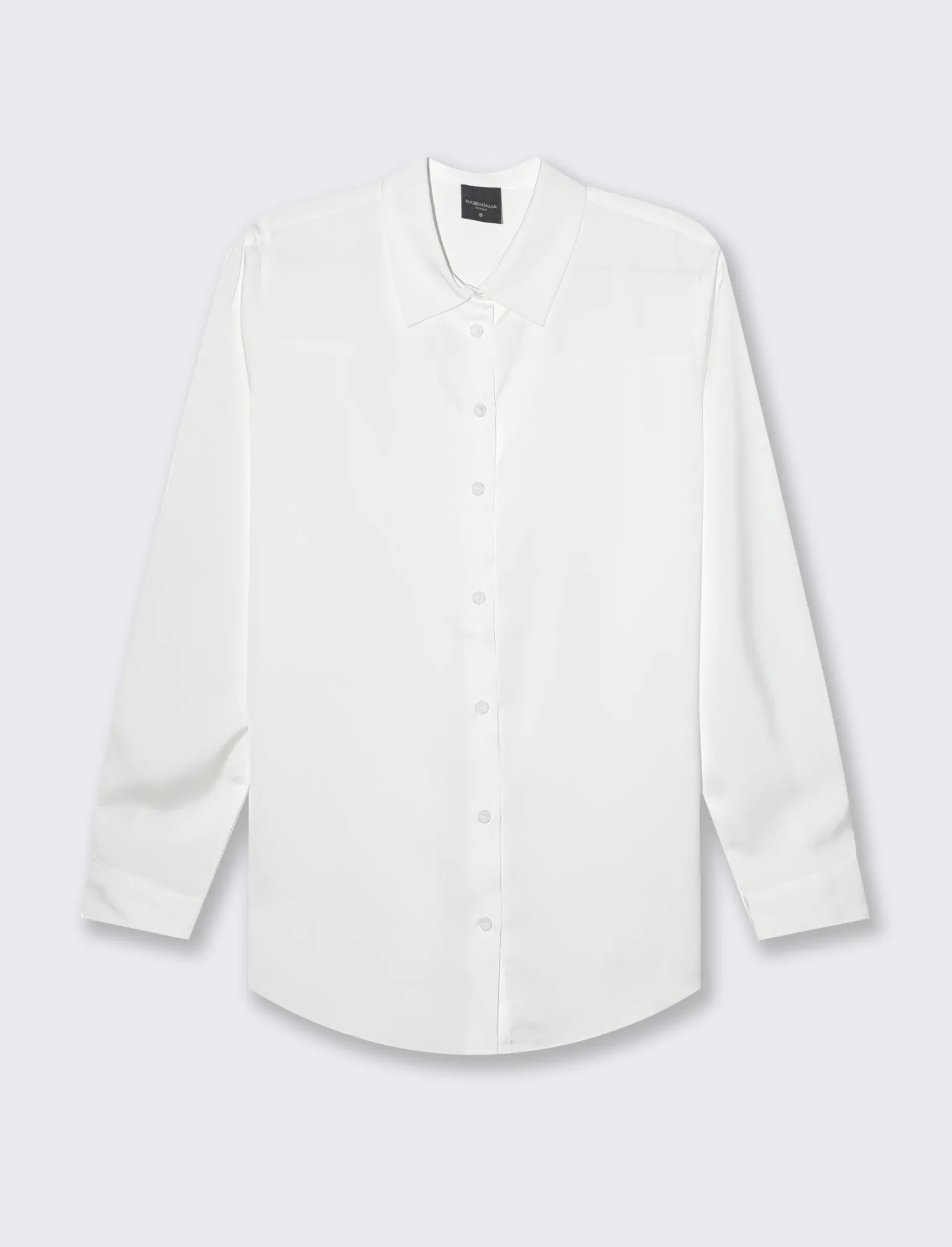 Donna Piazza Italia Donna | Camicie E Casacche<Camicia in satin manica lunga vestibilità comoda - panna