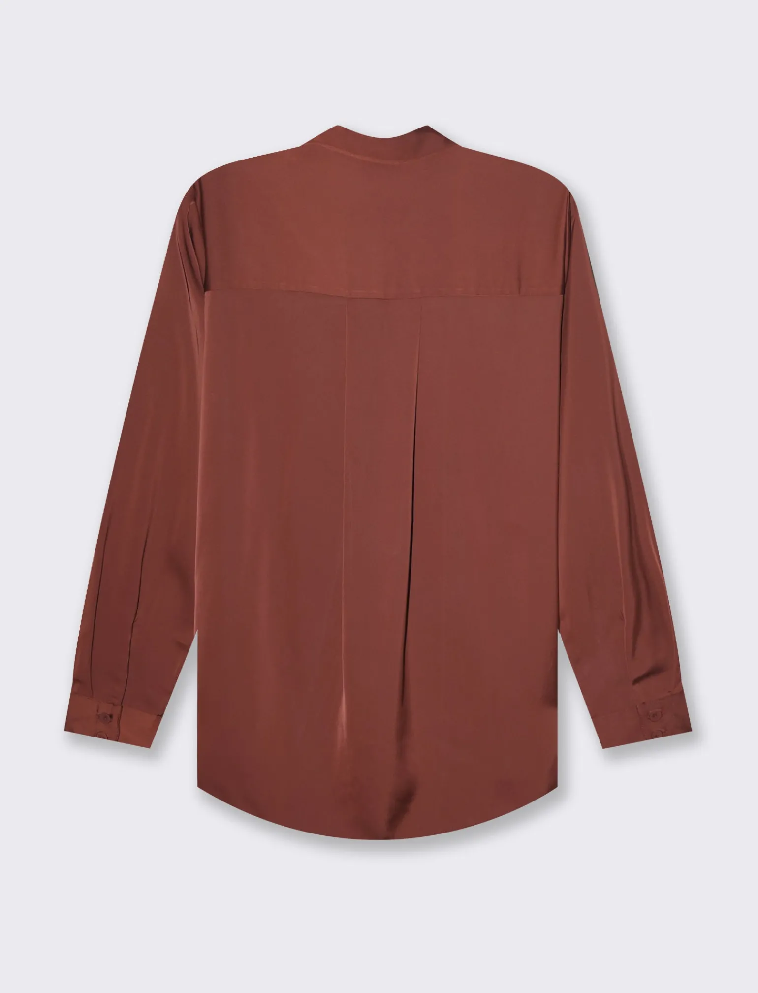 Donna Piazza Italia Donna | Camicie E Casacche<Camicia in satin manica lunga vestibilità comoda - coccio