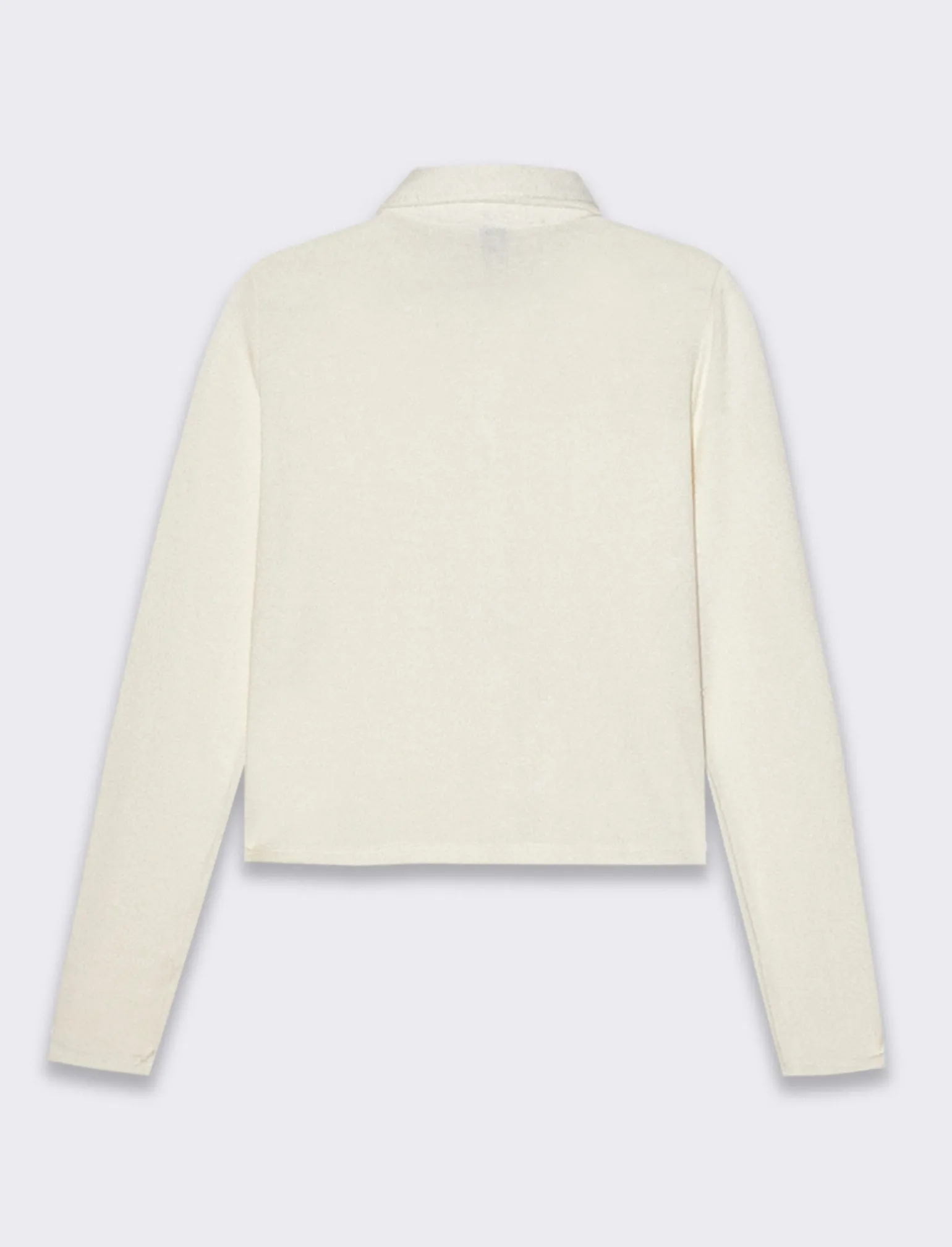 Donna Piazza Italia Donna | Camicie E Casacche<Camicia in tessuto di maglina vestibilità slim - Avorio