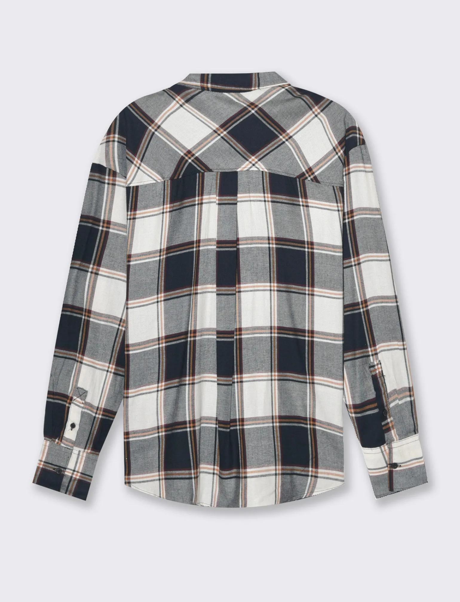 Donna Piazza Italia Donna | Camicie E Casacche<Camicia manica lunga a quadri con tasca a toppa - var 2