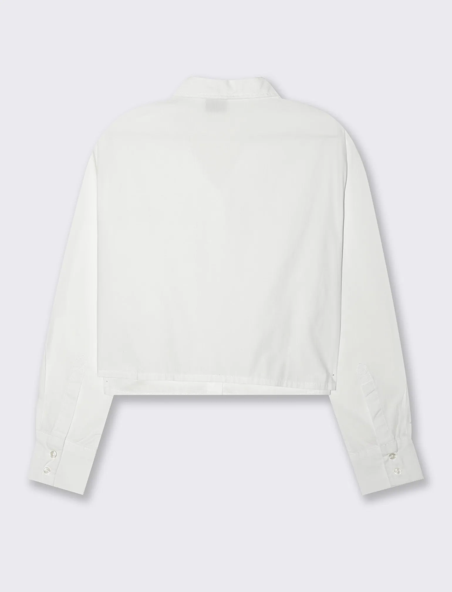 Donna Piazza Italia Donna | Camicie E Casacche<Camicia manica lunga cropped con tasche a toppe -