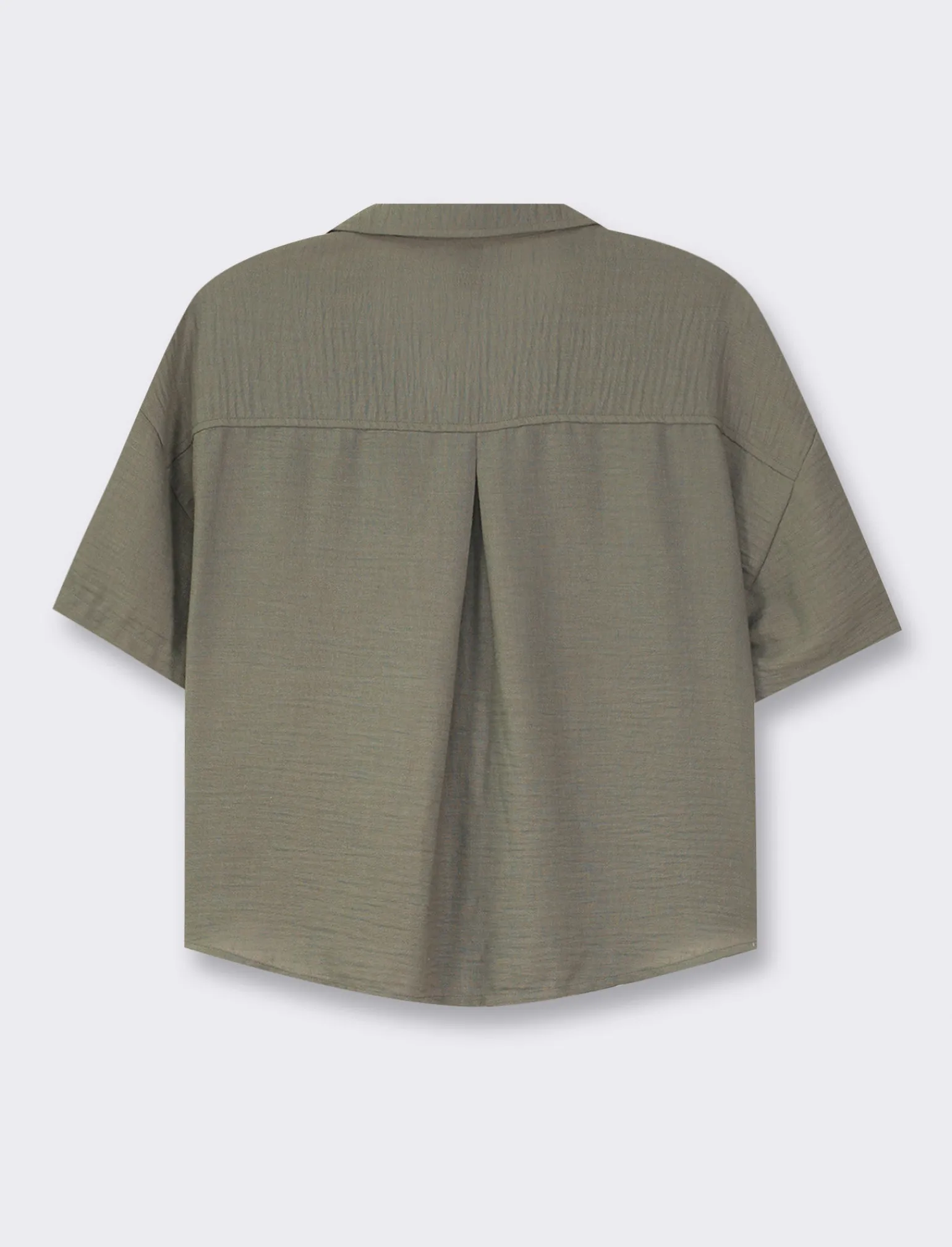Donna Piazza Italia Donna | Camicie E Casacche<Camicia mezza manica scollo a V e tasche applicate - Ve.milit.