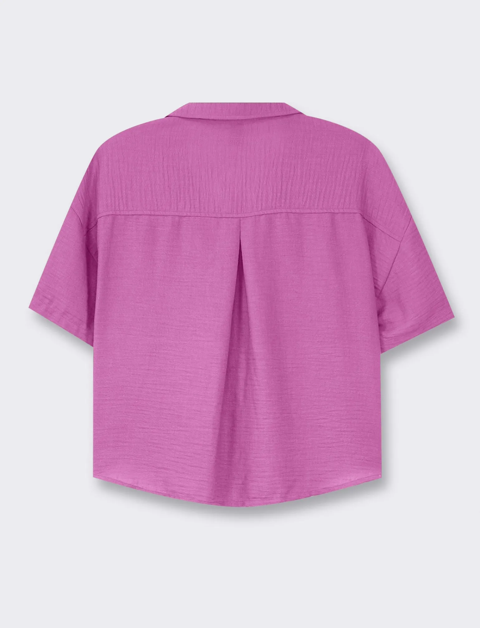 Donna Piazza Italia Donna | Camicie E Casacche<Camicia mezza manica scollo a V e tasche applicate -