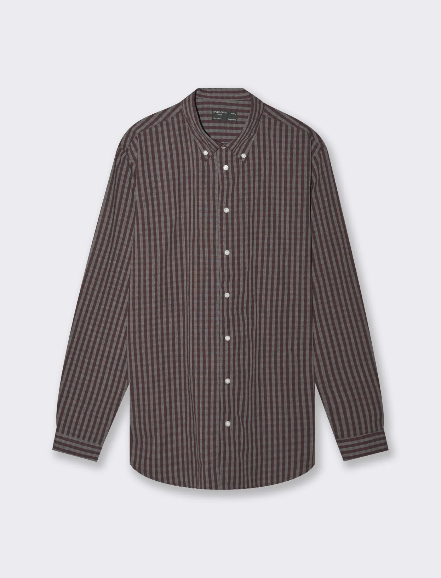Uomo Piazza Italia Camicie<Camicia regular fit in misto cotone easy iron - Bordeaux