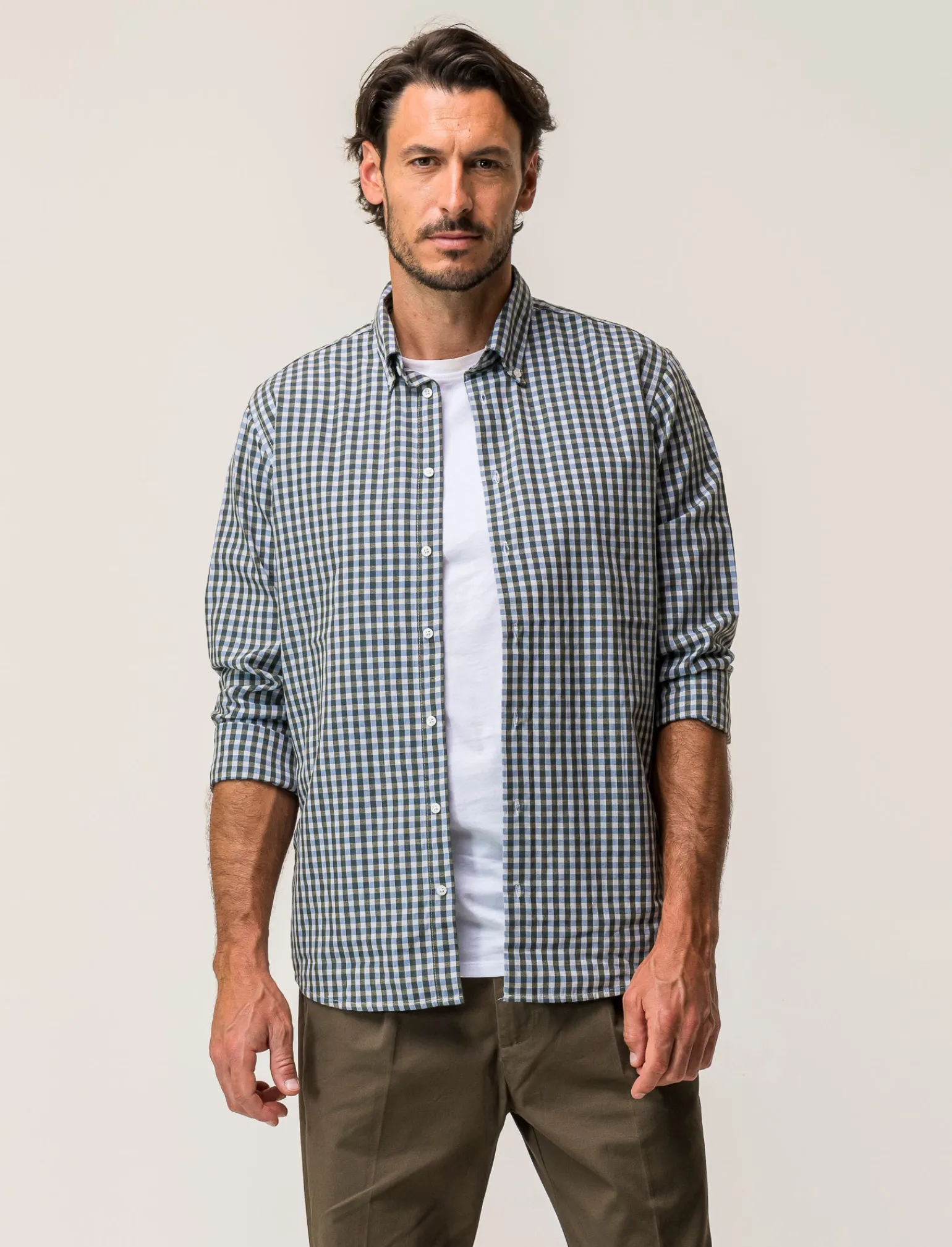 Uomo Piazza Italia Camicie<Camicia regular fit in misto cotone easy iron - salvia