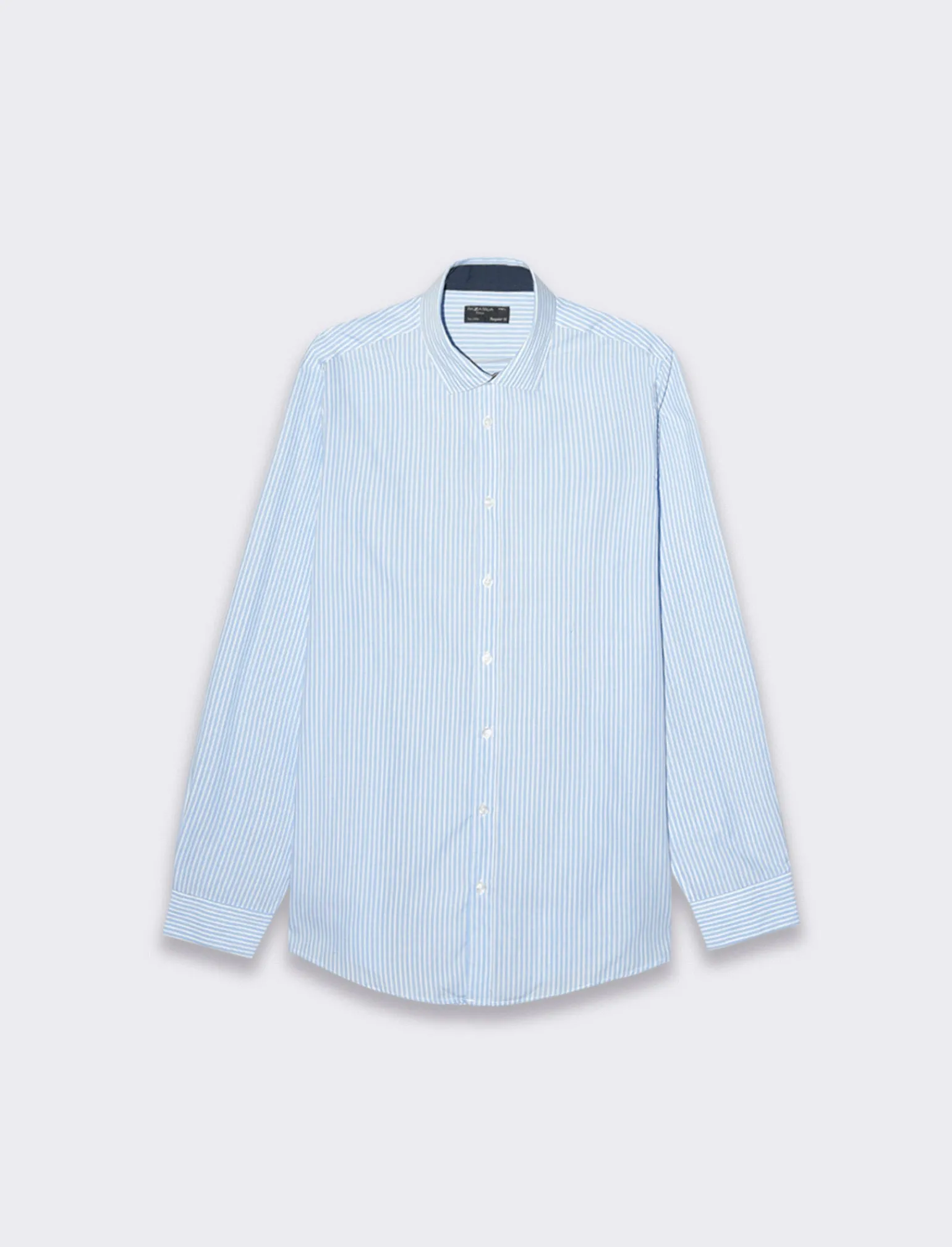 Uomo Piazza Italia Camicie<Camicia regular fit in tessuto di misto cotone easy iron con collo francese e maniche lunghe -