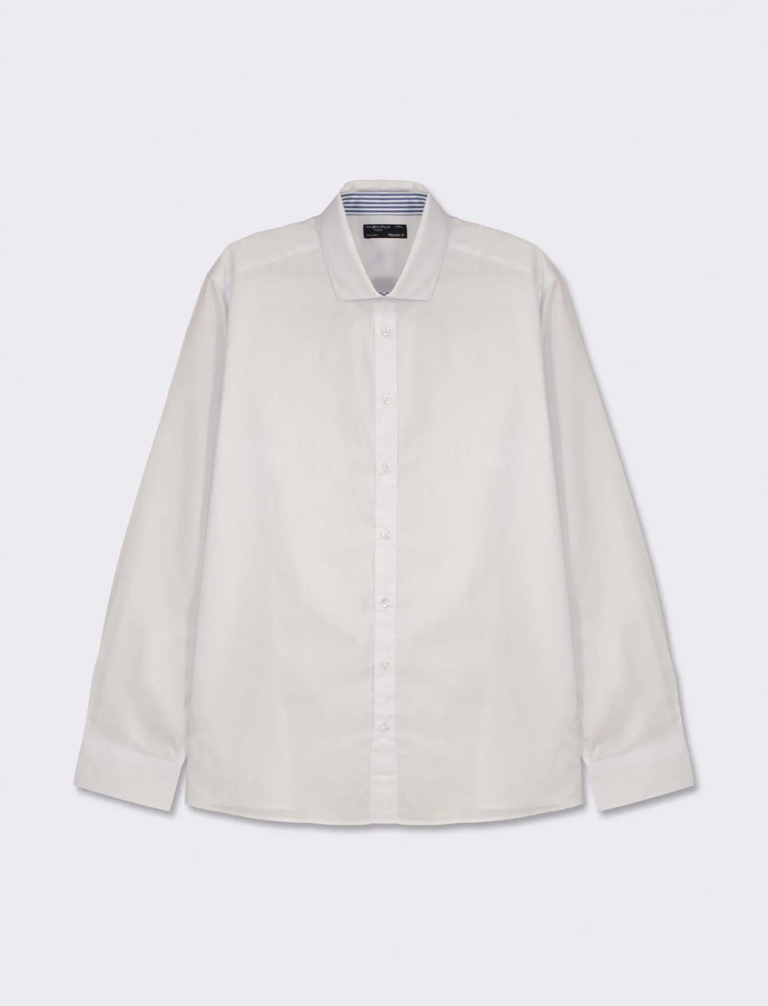 Uomo Piazza Italia Camicie<Camicia regular fit in tessuto di misto cotone easy iron con collo francese e maniche lunghe -
