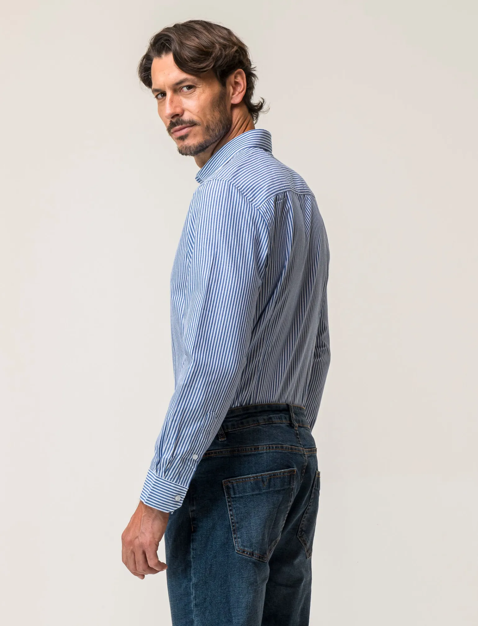 Uomo Piazza Italia Camicie<Camicia regular fit in tessuto di misto cotone easy iron con collo francese e maniche lunghe - ette