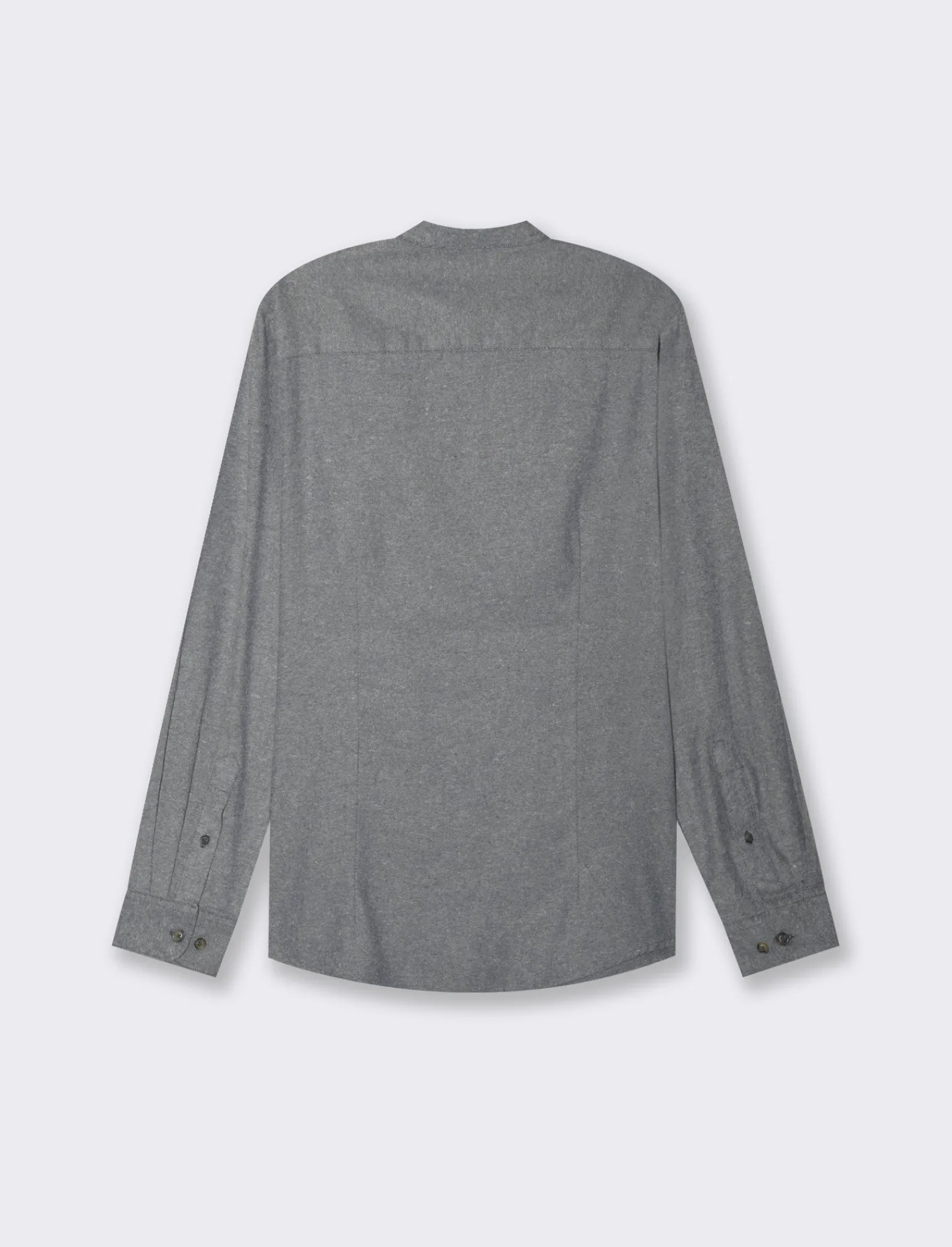 Uomo Piazza Italia Uomo | Camicie<Camicia regular fit in tessuto flanella collo coreano -