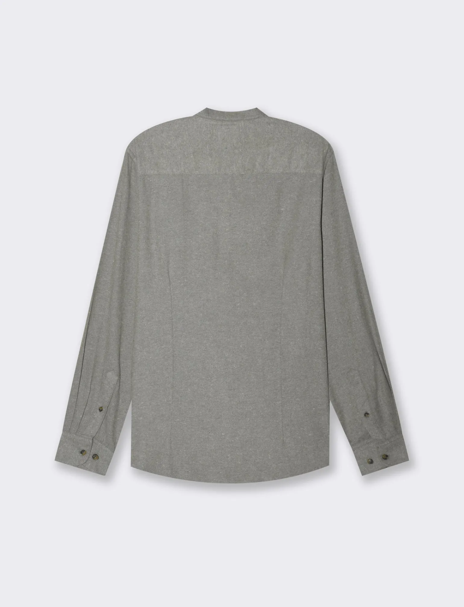 Uomo Piazza Italia Uomo | Camicie<Camicia regular fit in tessuto flanella collo coreano - militare