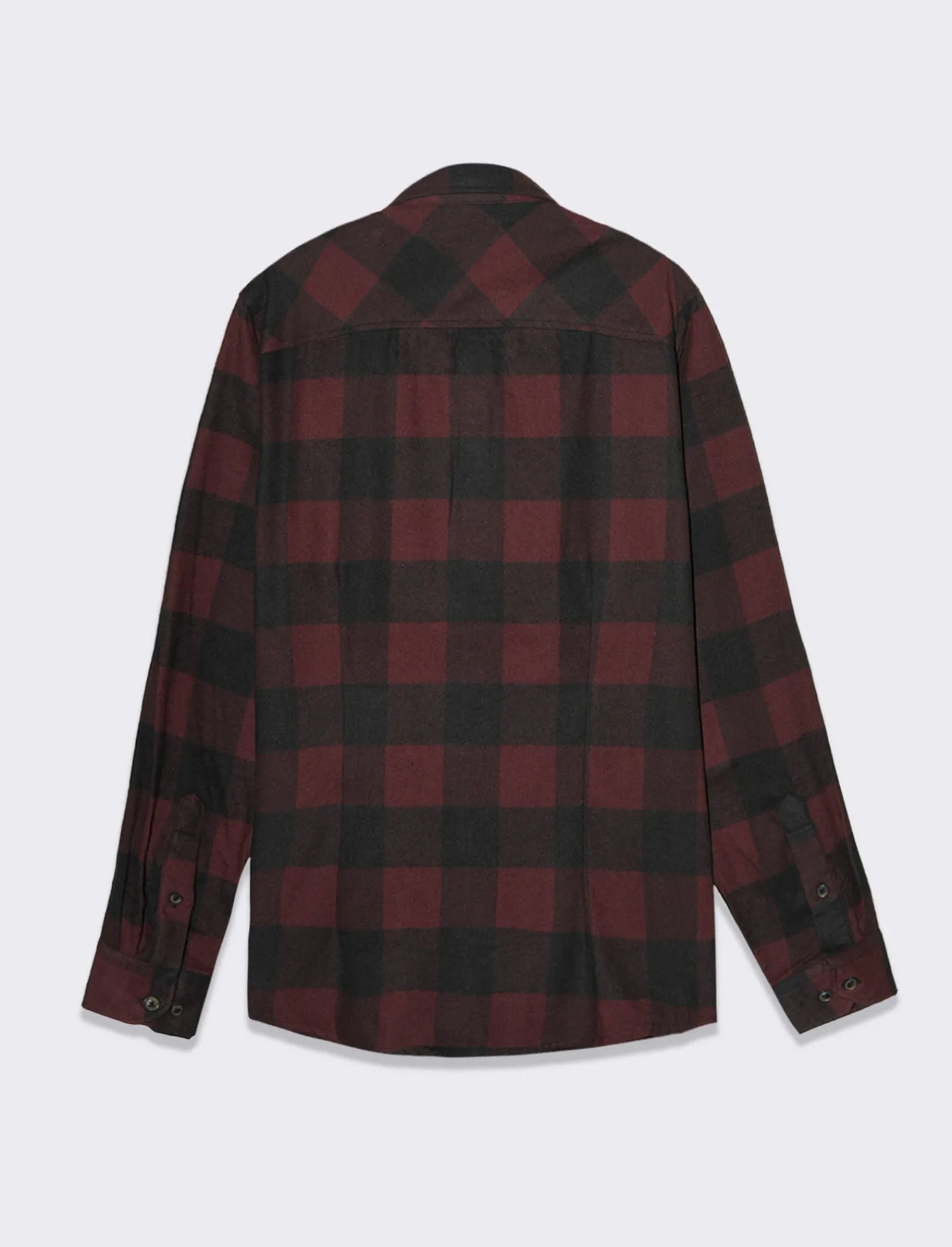 Uomo Piazza Italia Uomo | Camicie<Camicia regular fit in tessuto flanella collo italiano - Bordeaux