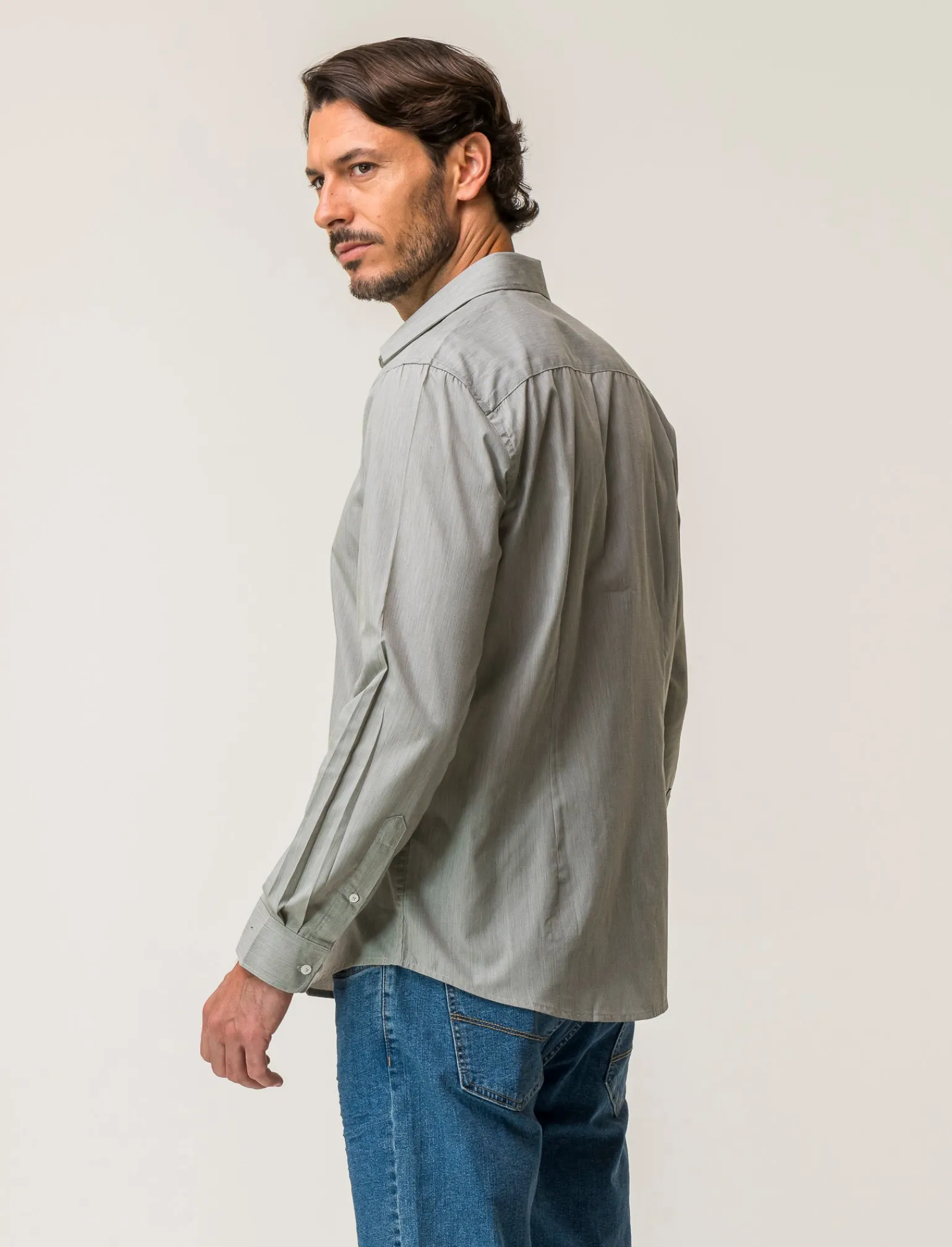 Uomo Piazza Italia Camicie<Camicia regular fit realizzata in tessuto di misto cotone fil a fil easy iron con collo francese e m -