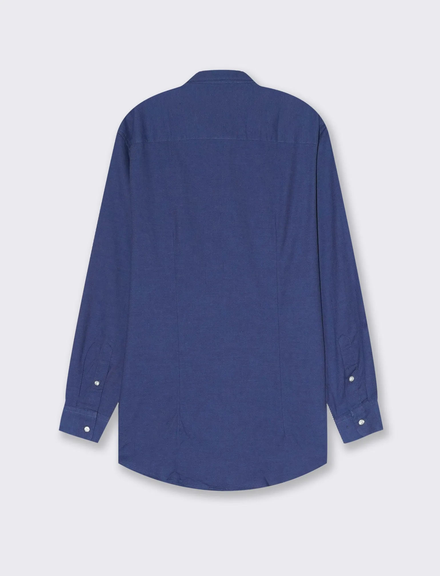 Uomo Piazza Italia Uomo | Camicie<Camicia regular fit realizzata in tessuto diagonale di puro cotone - Denim