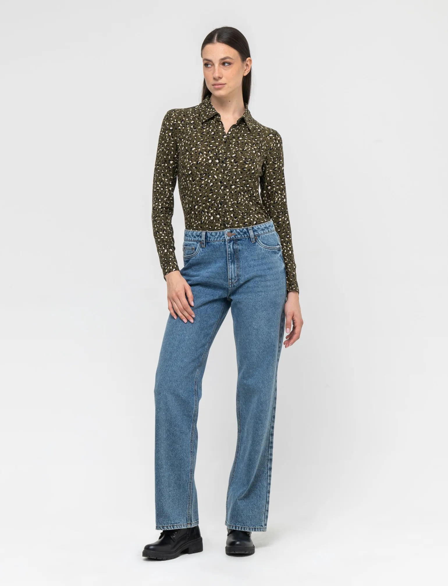 Donna Piazza Italia Donna | Camicie E Casacche<Camicia slim in morbido tessuto in diverse fantasie - var 3