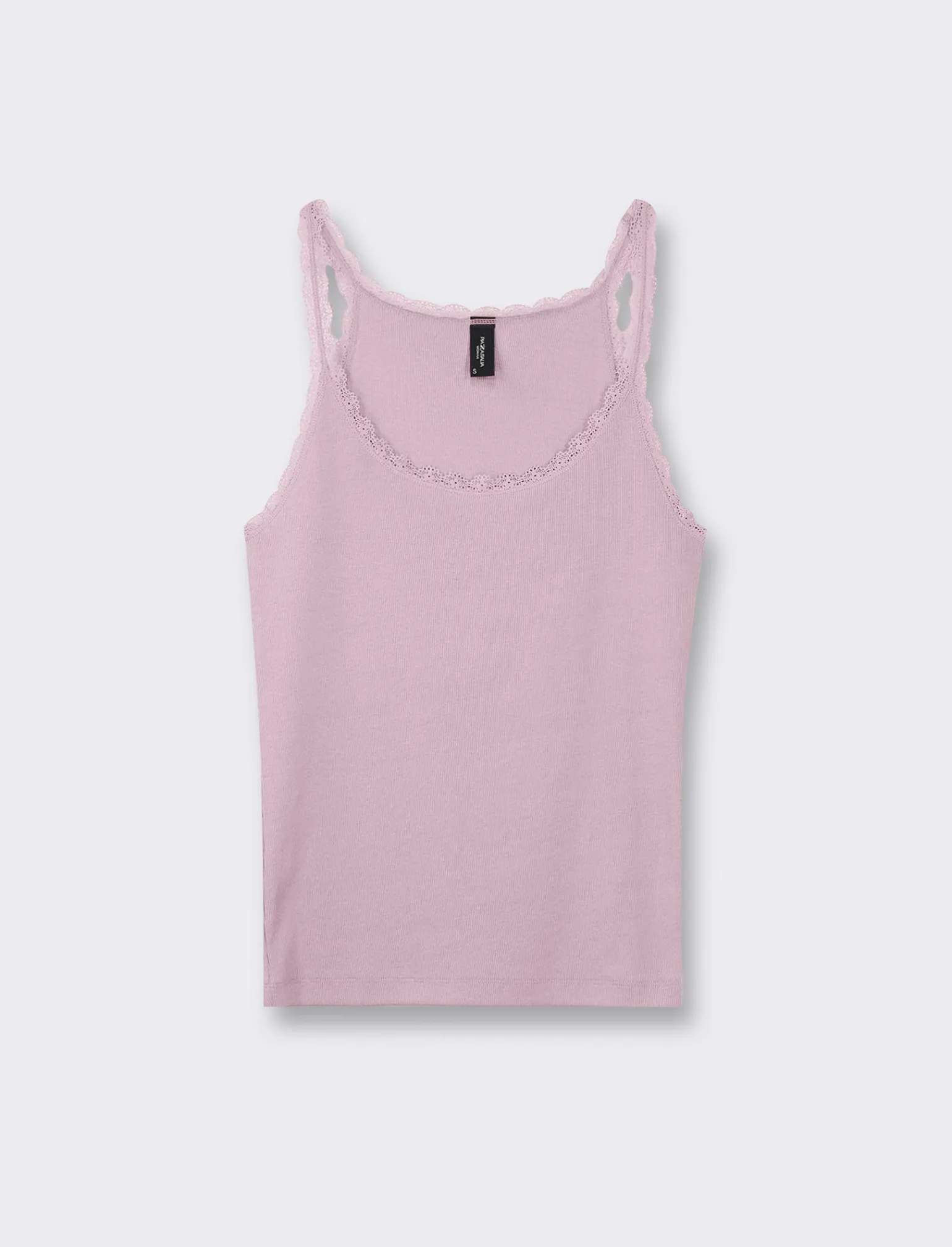 Donna Piazza Italia Donna | T-Shirt E Top<Canotta con spalline e scollatura profonda in pizzo, vestibilità slim - glicine